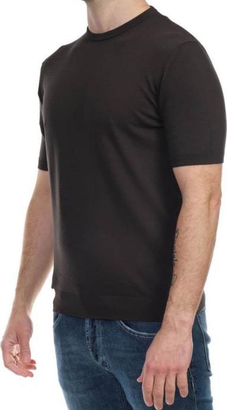 ALPHA STUDIO Alpha Studio - Giro Mezza Manica Cotton Crepe AU4020CS 1027 CAFFE da uomo in T-shirt Drestige - Casamassima, commercioVirtuoso.it
