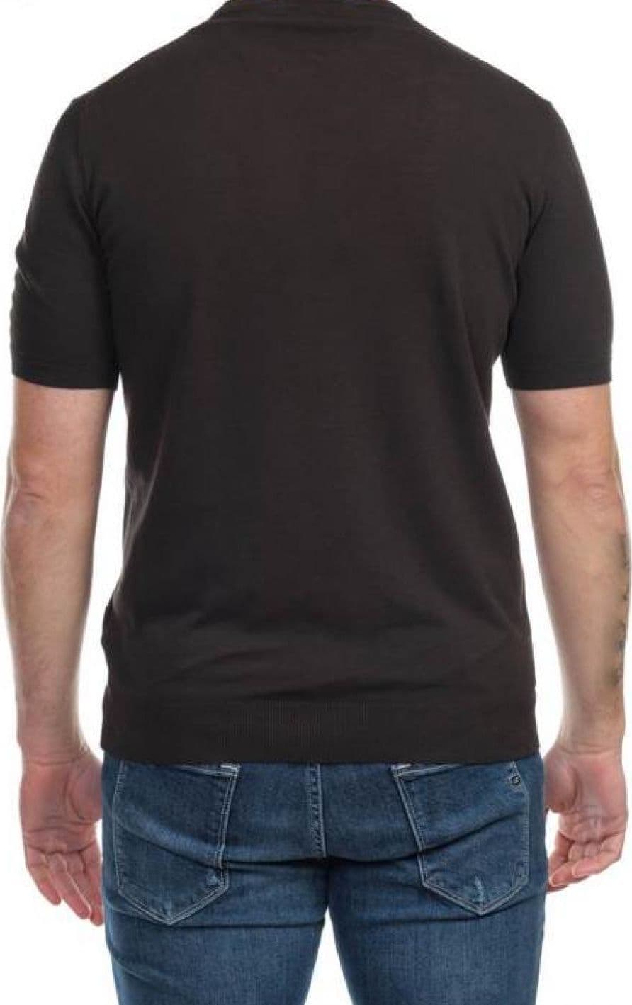 ALPHA STUDIO Alpha Studio - Giro Mezza Manica Cotton Crepe AU4020CS 1027 CAFFE da uomo in T-shirt Drestige - Casamassima, commercioVirtuoso.it