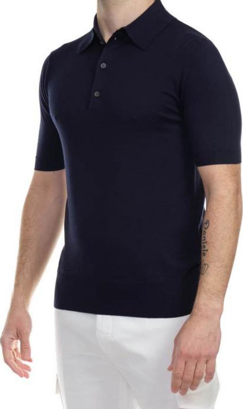 Hosio - Polo In Seta E Cotone 110M11/40 BLU da uomo in Maglioni Drestige - Casamassima, commercioVirtuoso.it