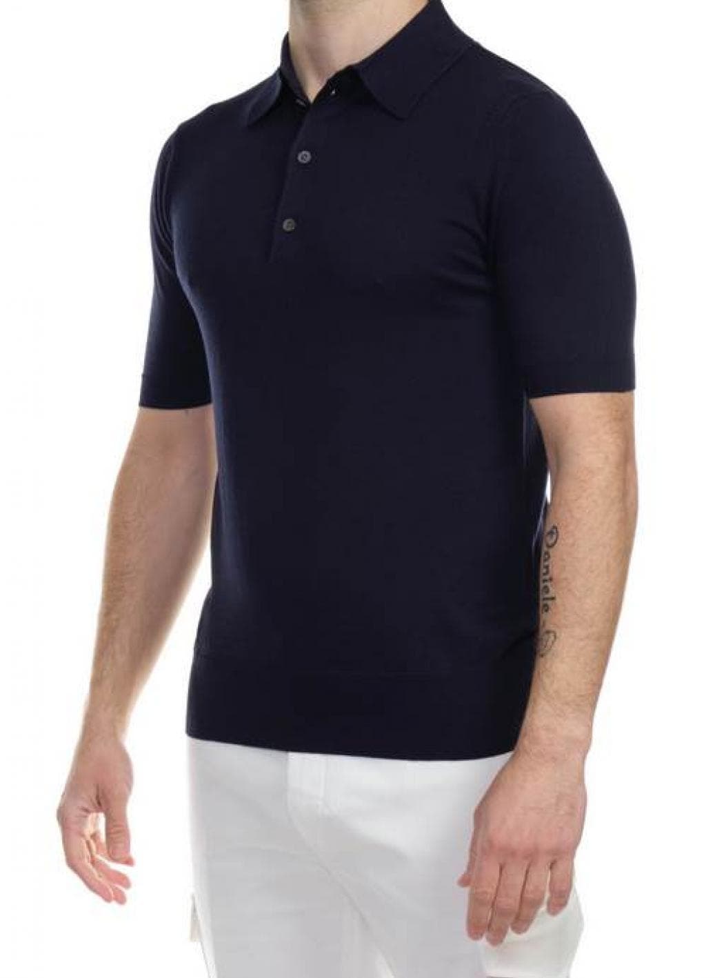 Hosio - Polo In Seta E Cotone 110M11/40 BLU da uomo in Maglioni Drestige - Casamassima, commercioVirtuoso.it