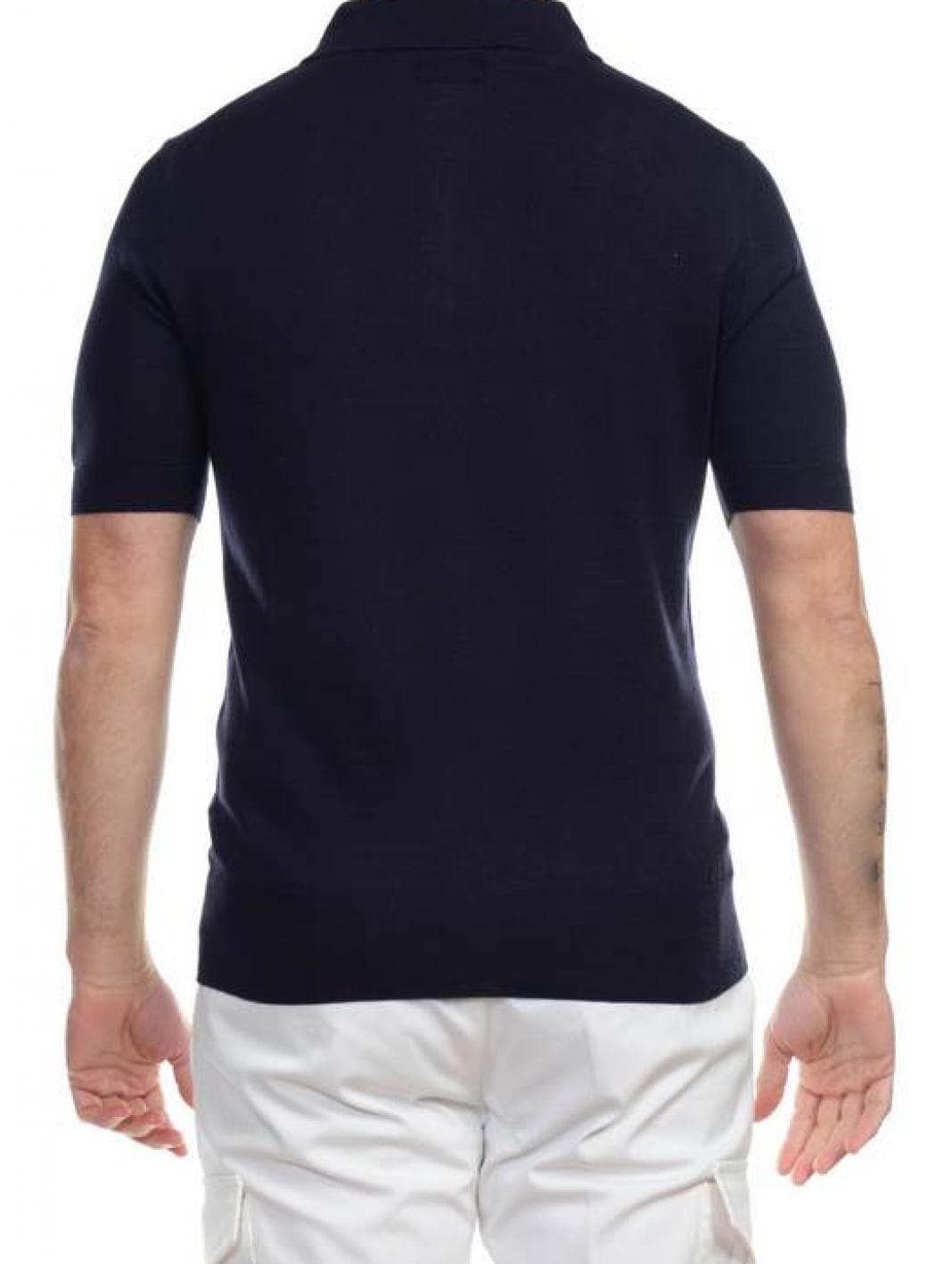Hosio - Polo In Seta E Cotone 110M11/40 BLU da uomo in Maglioni Drestige - Casamassima, commercioVirtuoso.it