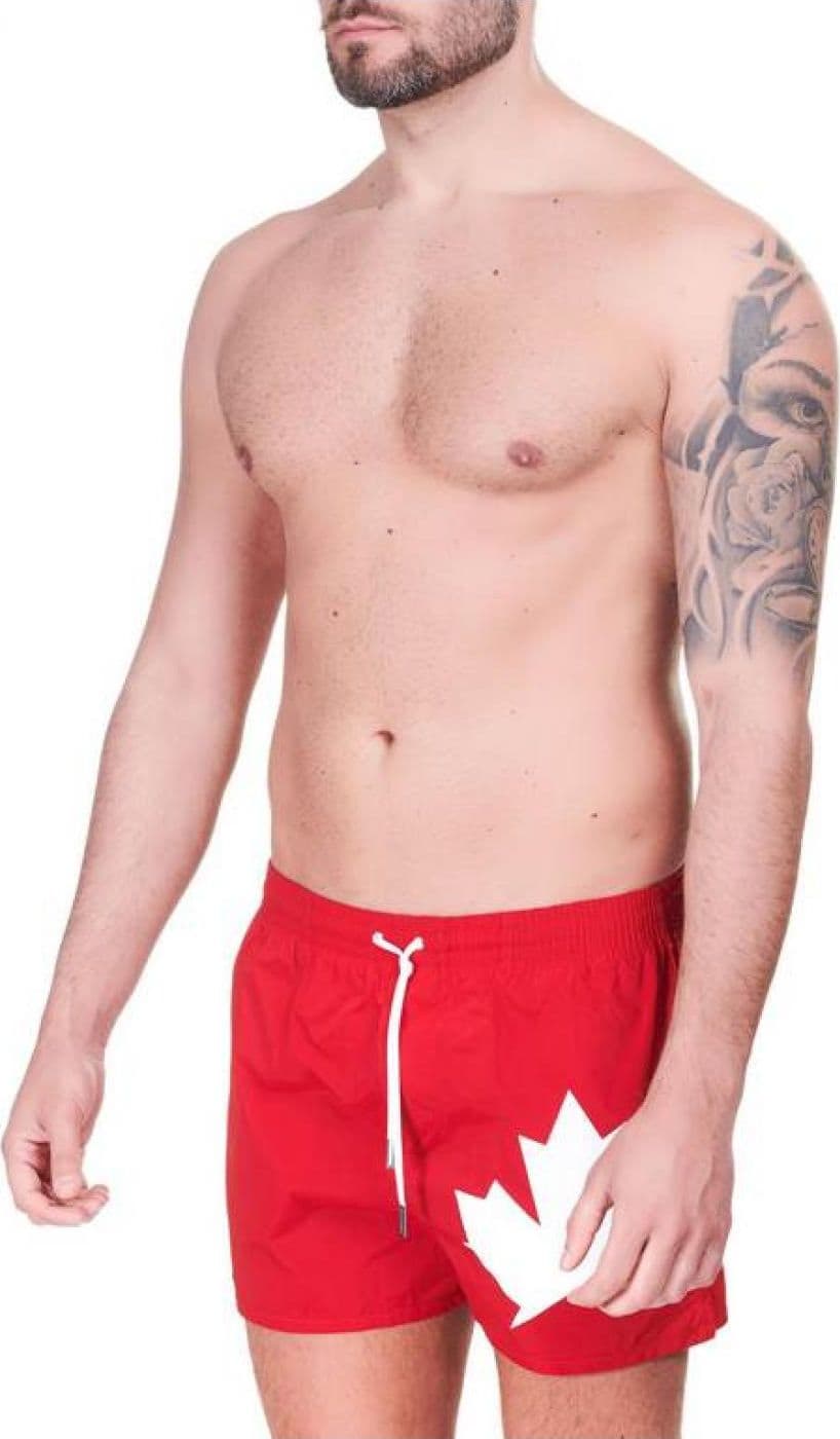 DSQUARED2 Dsquared2 - D2 Leaf Swim Trunks D7B643640 600 ROS da uomo in Pantaloncini e calzoncini Drestige - Casamassima, commercioVirtuoso.it