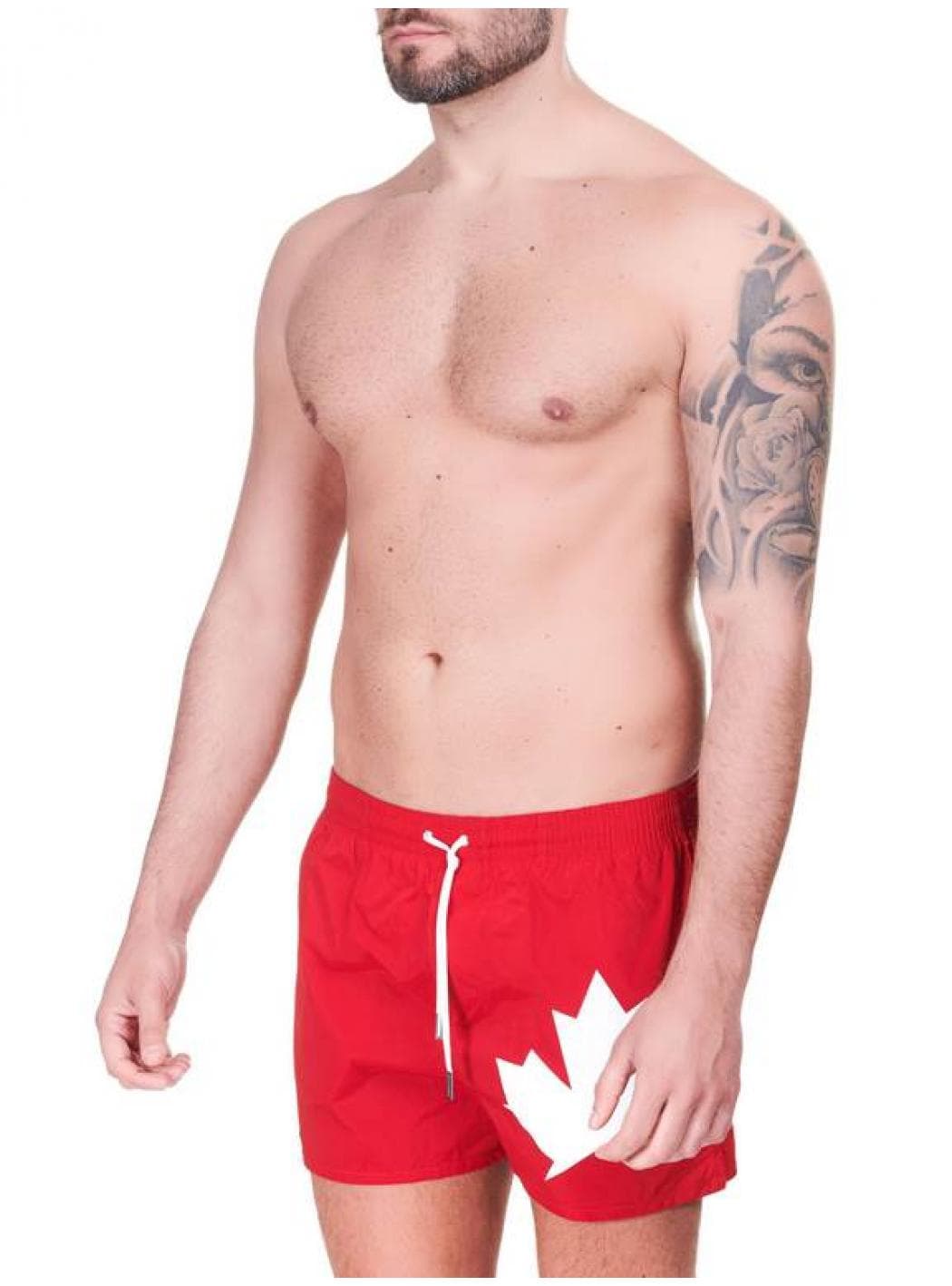 DSQUARED2 Dsquared2 - D2 Leaf Swim Trunks D7B643640 600 ROS da uomo in Pantaloncini e calzoncini Drestige - Casamassima, commercioVirtuoso.it