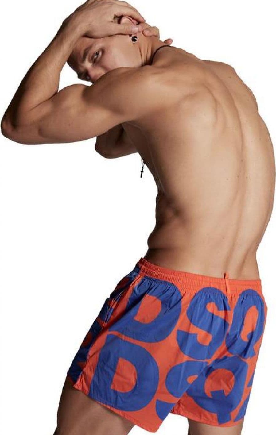 DSQUARED2 Dsquared2 - Dsq2 Swim Trunks; Arancio Logo Viola D7B643840 858 ARA da uomo in Pantaloncini e calzoncini Drestige - Casamassima, commercioVirtuoso.it