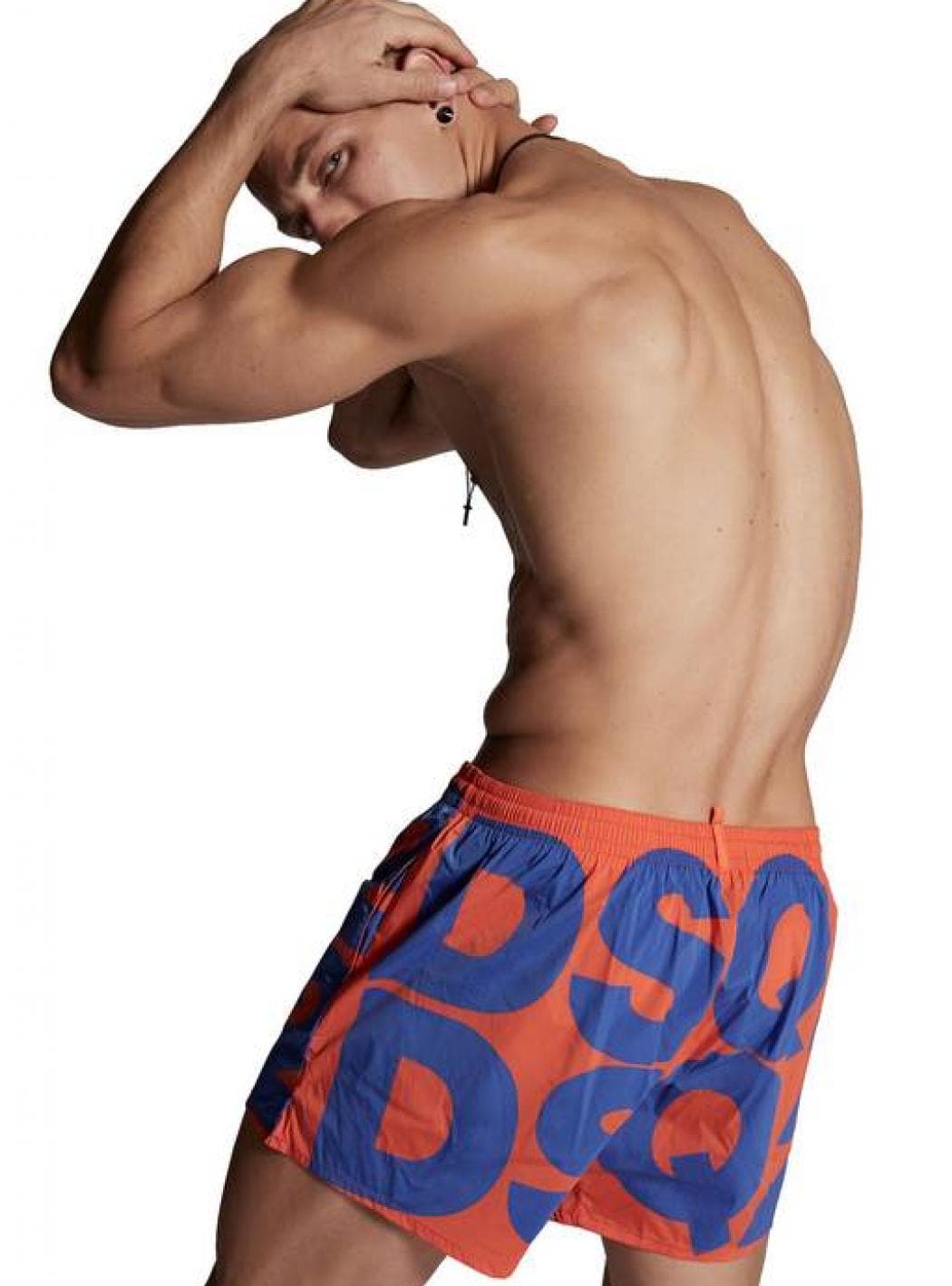 DSQUARED2 Dsquared2 - Dsq2 Swim Trunks; Arancio Logo Viola D7B643840 858 ARA da uomo in Pantaloncini e calzoncini Drestige - Casamassima, commercioVirtuoso.it