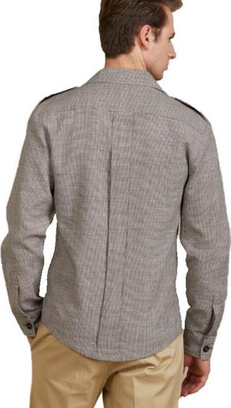 OUTFIT Outfit - Overshirt Militare Piede De Poul Bianco E Moro OF1S2S1J007/434 MORO da uomo in Camicie casual Drestige - Casamassima, commercioVirtuoso.it