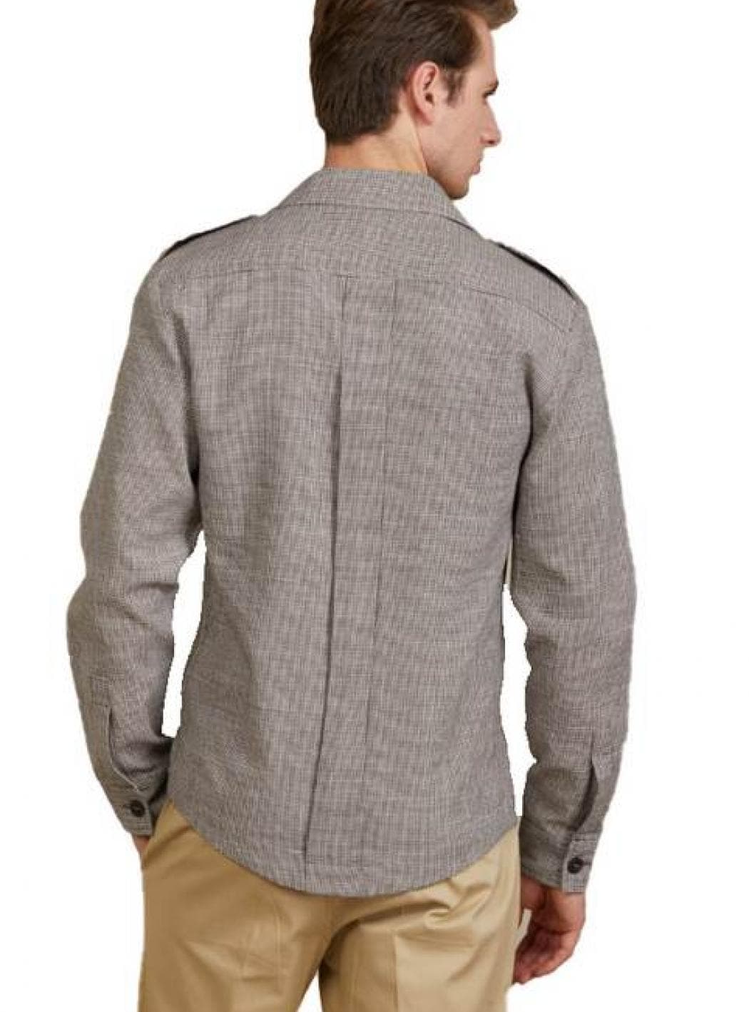 OUTFIT Outfit - Overshirt Militare Piede De Poul Bianco E Moro OF1S2S1J007/434 MORO da uomo in Camicie casual Drestige - Casamassima, commercioVirtuoso.it