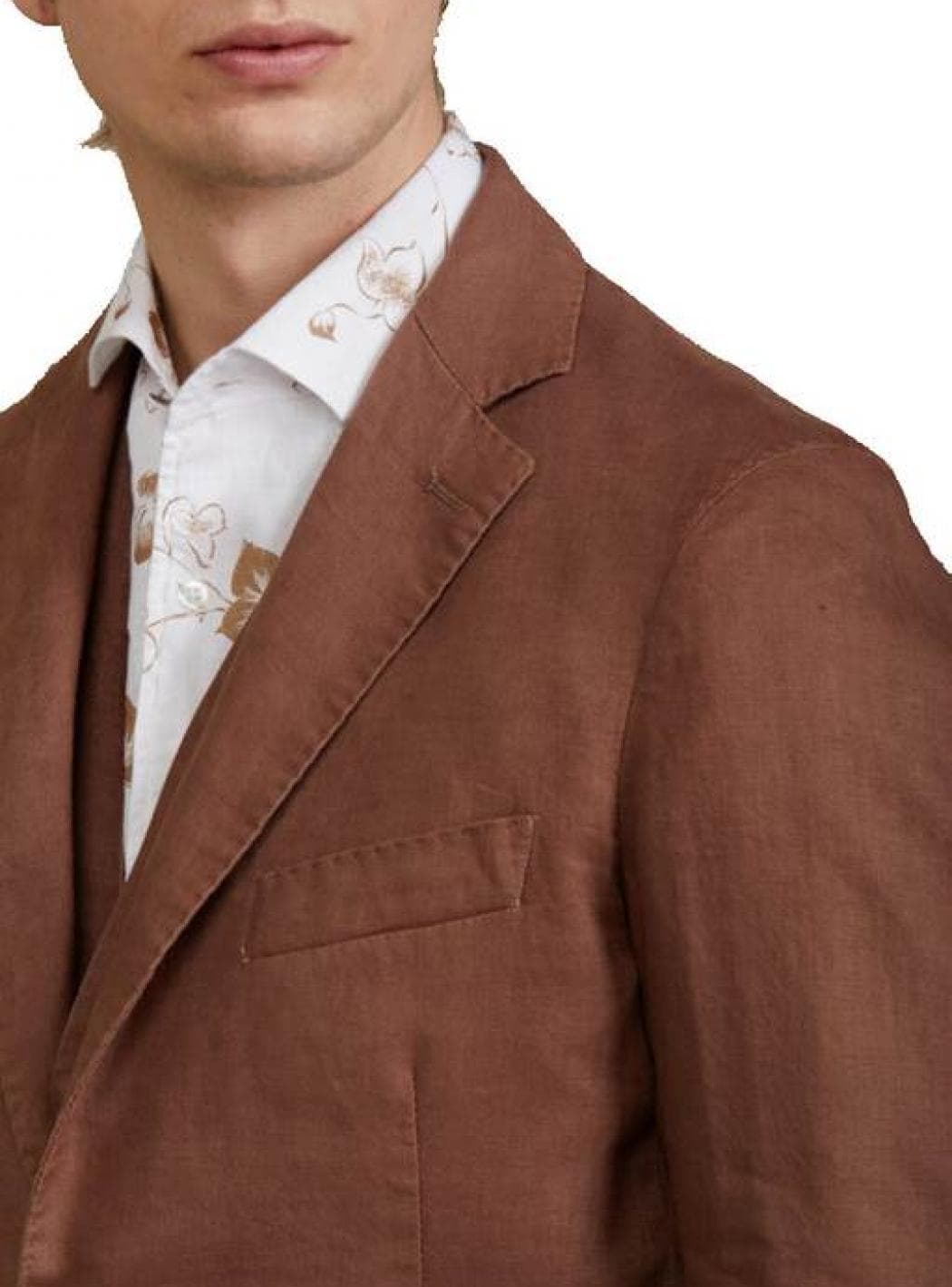 OUTFIT Outfit - Giacca Monopetto In Lino OF1S2S1G002/027CACAO da uomo in Abiti Drestige - Casamassima, commercioVirtuoso.it