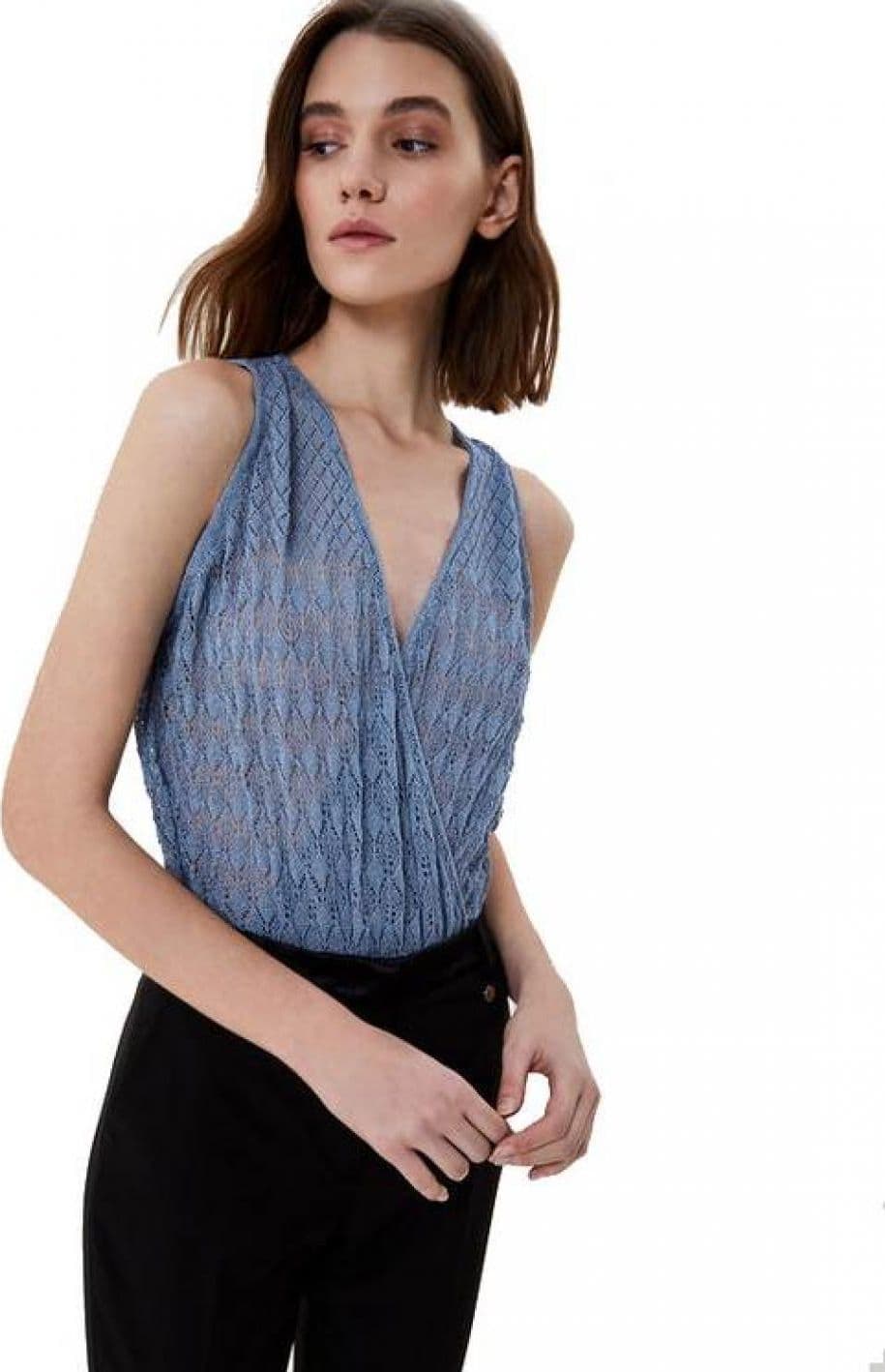 LIU JO Liu Jo - Maglia Body Cotone Lurexs/m CA1086MA605-A4032 da donna in Maglioni Drestige - Casamassima, commercioVirtuoso.it
