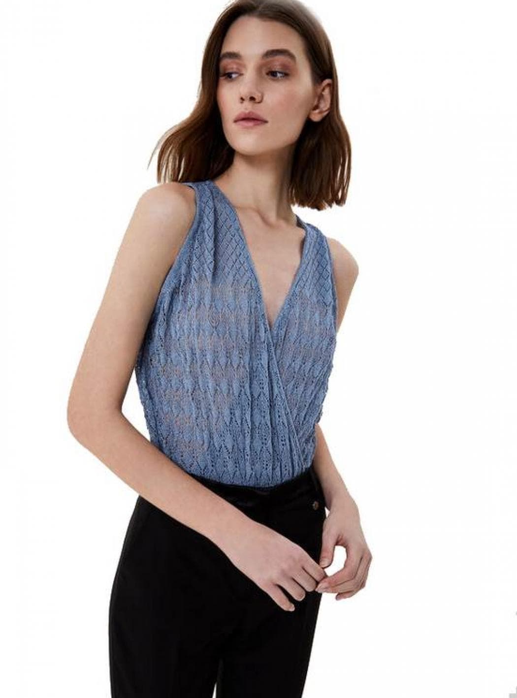 LIU JO Liu Jo - Maglia Body Cotone Lurexs/m CA1086MA605-A4032 da donna in Maglioni Drestige - Casamassima, commercioVirtuoso.it