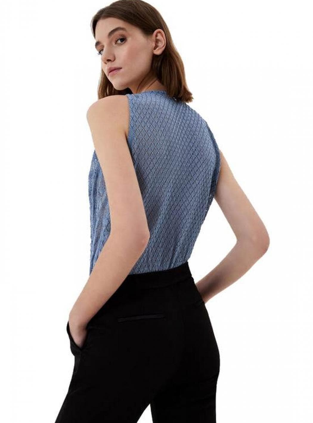 LIU JO Liu Jo - Maglia Body Cotone Lurexs/m CA1086MA605-A4032 da donna in Maglioni Drestige - Casamassima, commercioVirtuoso.it