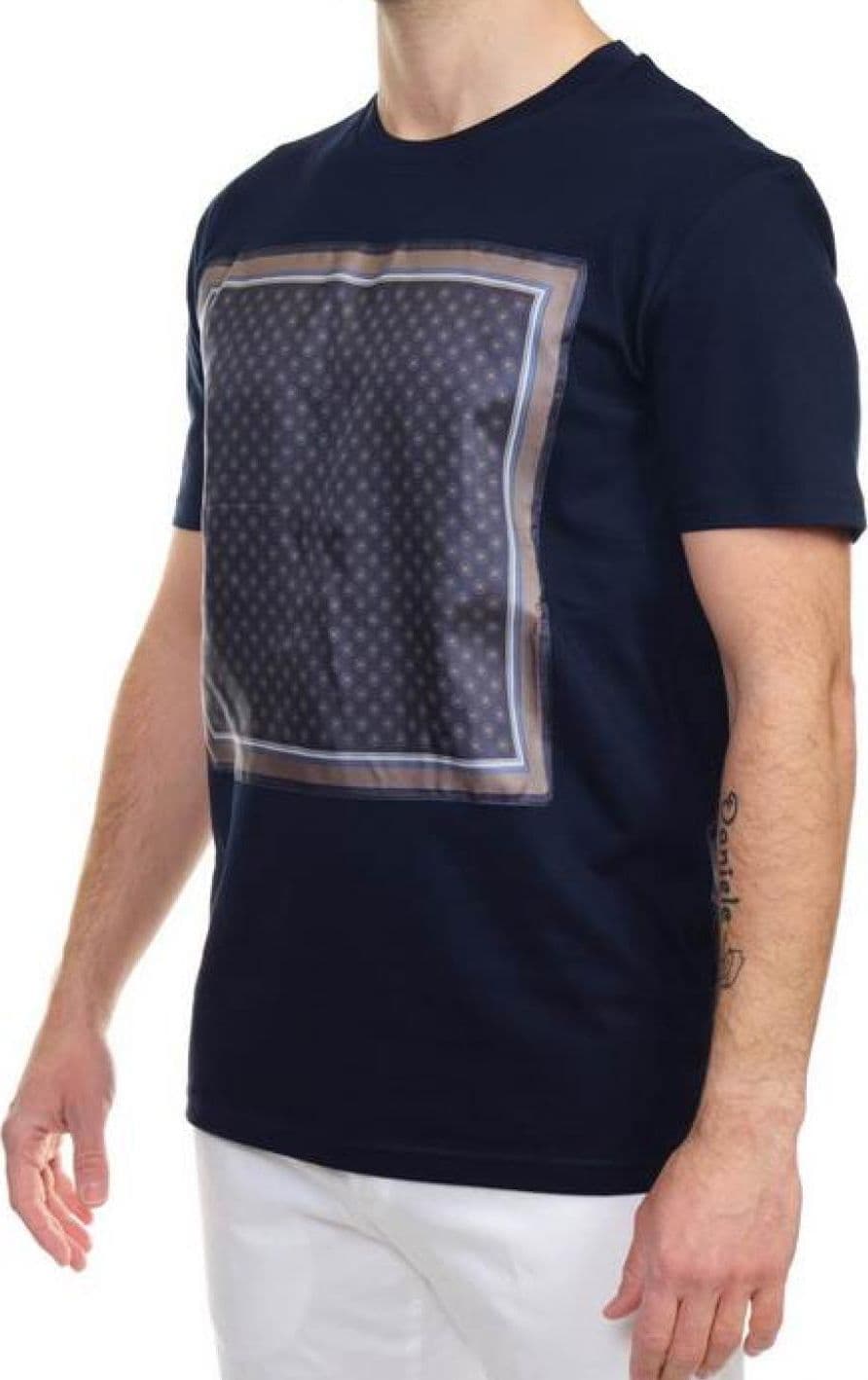 Hosio - Con Bandana In Seta Dis. Cravatta 1210J55/V7 BLU da uomo in Coordinati Drestige - Casamassima, commercioVirtuoso.it