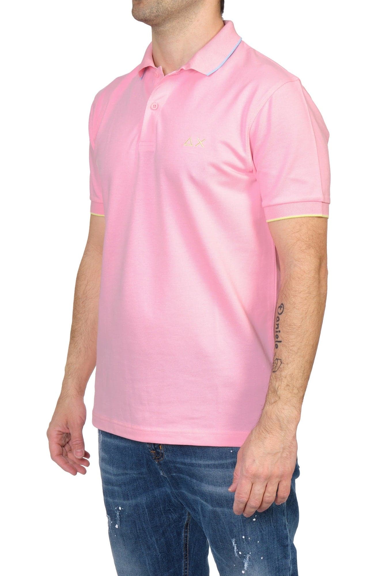 SUN68 Sun68 - Small Stripe Polo Collo Bordino Piccolo Cel A32110/04 ROSA da uomo in Polo Drestige - Casamassima, commercioVirtuoso.it