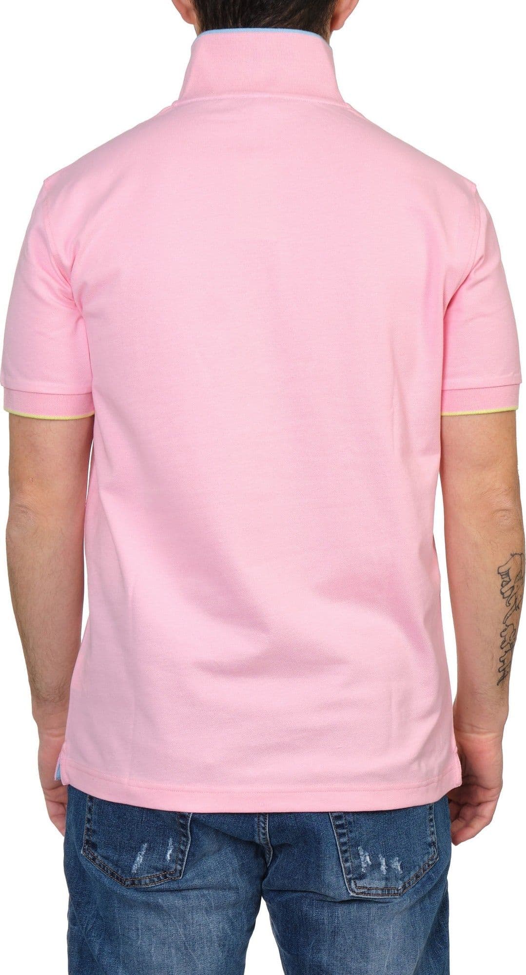 SUN68 Sun68 - Small Stripe Polo Collo Bordino Piccolo Cel A32110/04 ROSA da uomo in Polo Drestige - Casamassima, commercioVirtuoso.it