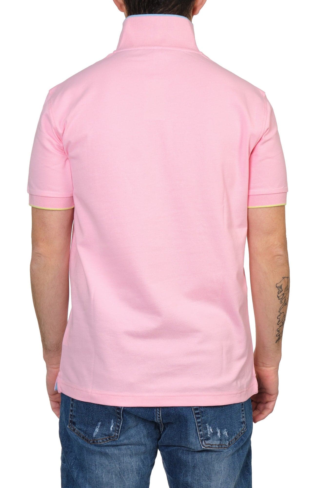 SUN68 Sun68 - Small Stripe Polo Collo Bordino Piccolo Cel A32110/04 ROSA da uomo in Polo Drestige - Casamassima, commercioVirtuoso.it
