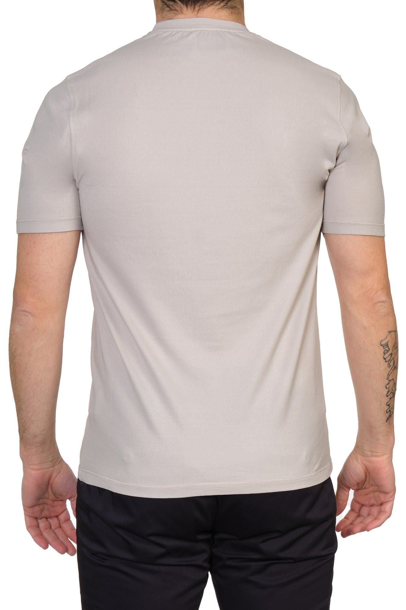 ALPHA STUDIO Alpha Studio - Giro Mezza Manica Cotton Crepe AU6020C 3027 BREZZA da uomo in T-shirt Drestige - Casamassima, commercioVirtuoso.it