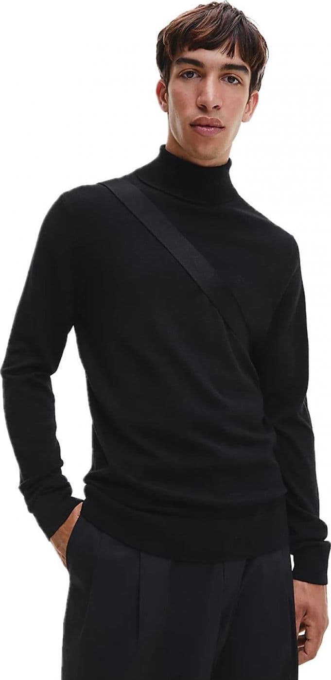 calvin klein Calvin Klein - Dolcevita Superior Wool K10K110420 BEH NER da uomo in Maglioni Drestige - Casamassima, commercioVirtuoso.it