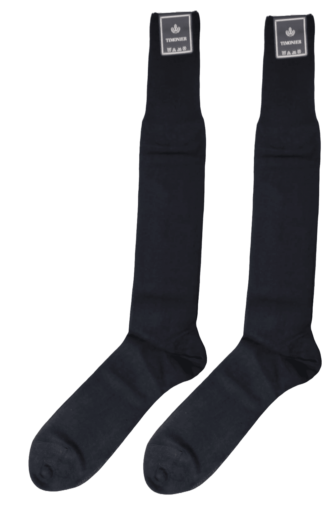 Calze Lunghe Uomo Timonier - Fumo Tinta Unita - Cotone Karnak 100% Egiziano
