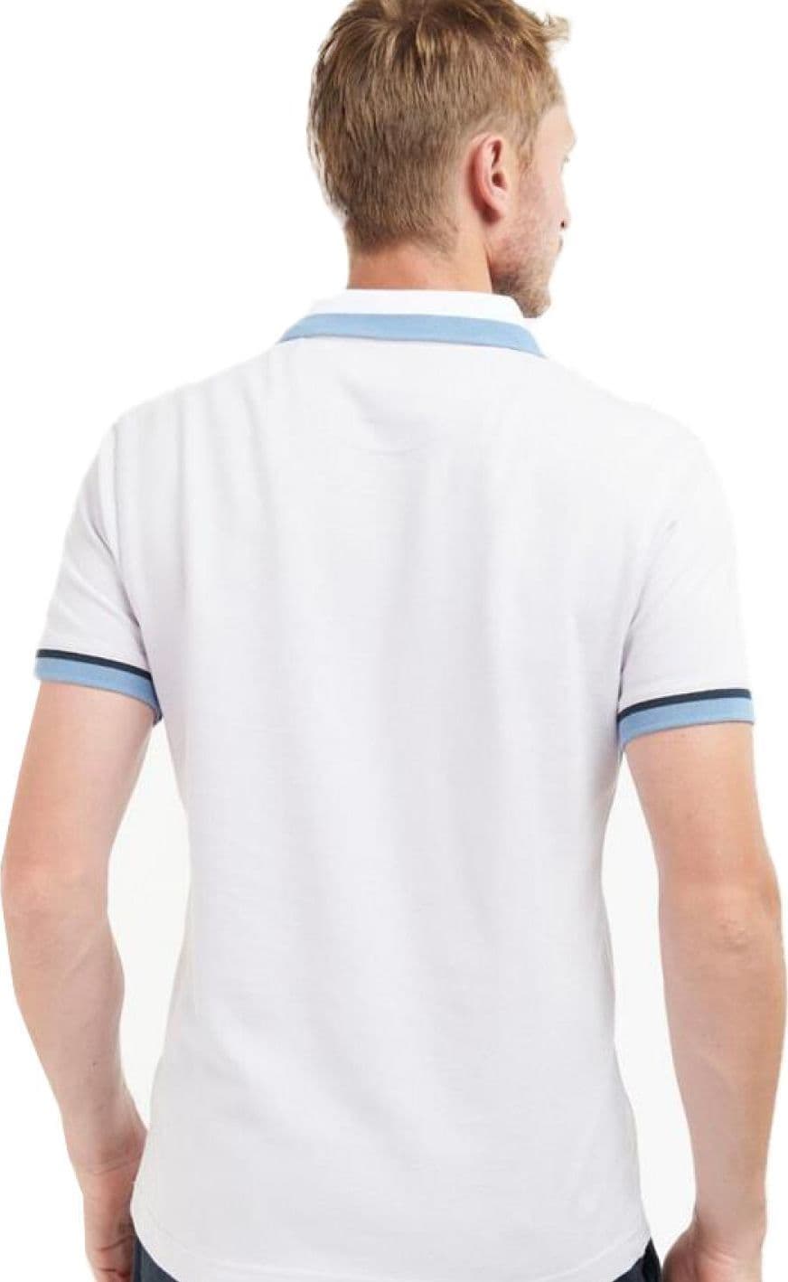 BARBOUR Barbour - Pique Con Collo 3 Colori Blu Bco Azzurro MML1173 PU11 da uomo in Giacche Drestige - Casamassima, commercioVirtuoso.it