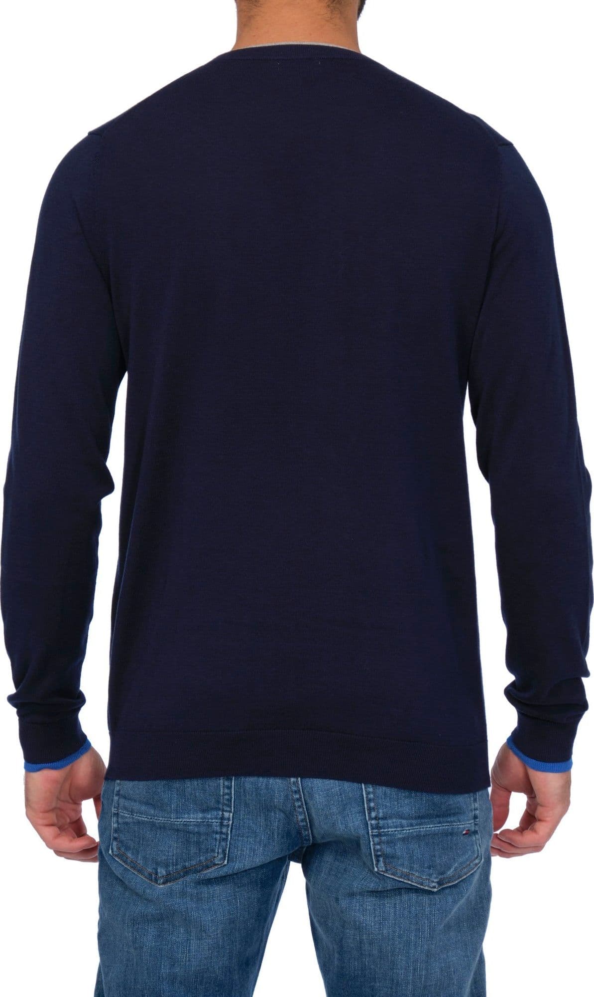 SUN68 Sun68 - Round Neck Double Rib Giro Doppio Bordino K33105 07 NAVY da uomo in Maglioni Drestige - Casamassima, commercioVirtuoso.it