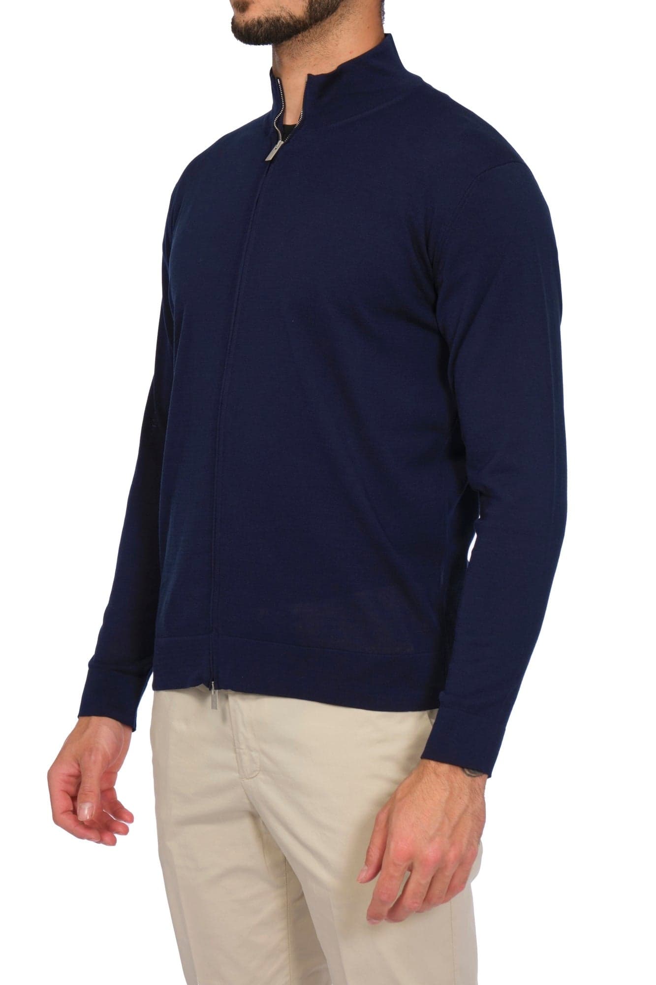 FILINTRAMA Filintrama - Full Zip F.16 FZ0ML CR14R 890 BLU da uomo in Canali portacavo Drestige - Casamassima, commercioVirtuoso.it