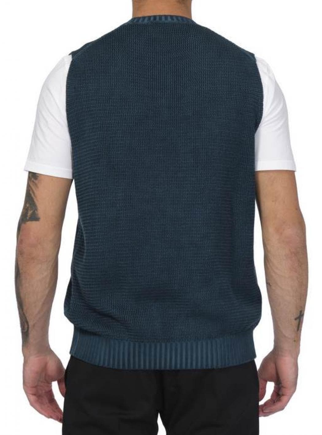 ALPHA STUDIO Alpha Studio - Smanicato Girocollo In Cotone AU-1111CS 1044 VER da uomo in Maglioni Drestige - Casamassima, commercioVirtuoso.it