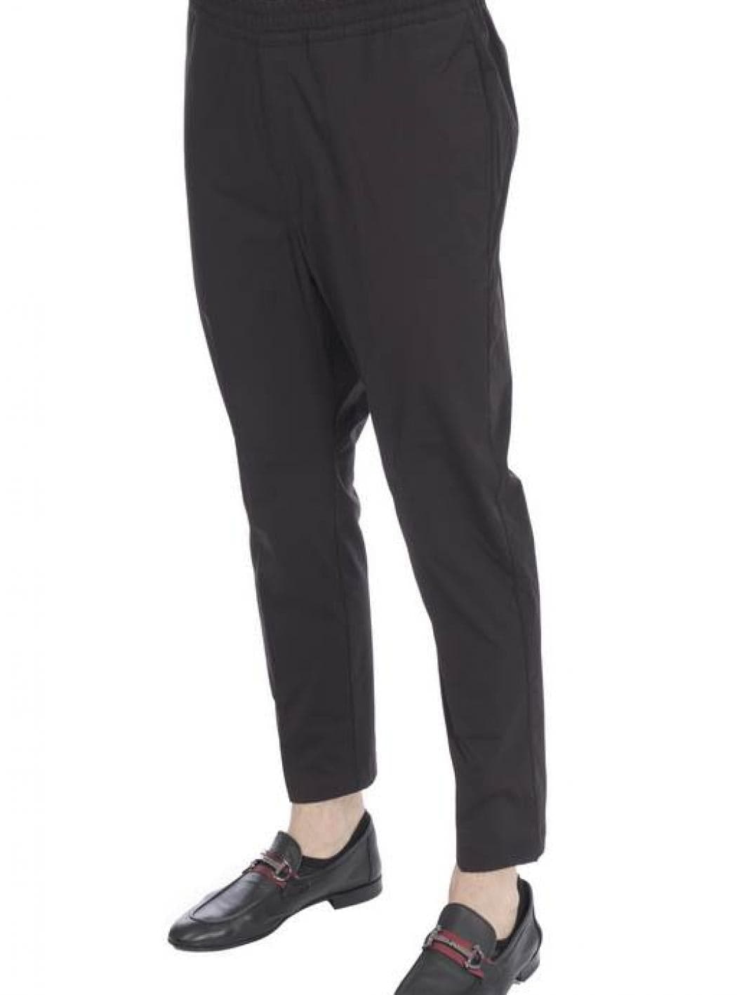 ALESSANDRO DELL ACQUA Alessandro Dell Acqua - Pantalone Con Coulisse In Cotone AD7318/P0083E 80 NER da uomo in Pantaloni Drestige - Casamassima, commercioVirtuoso.it