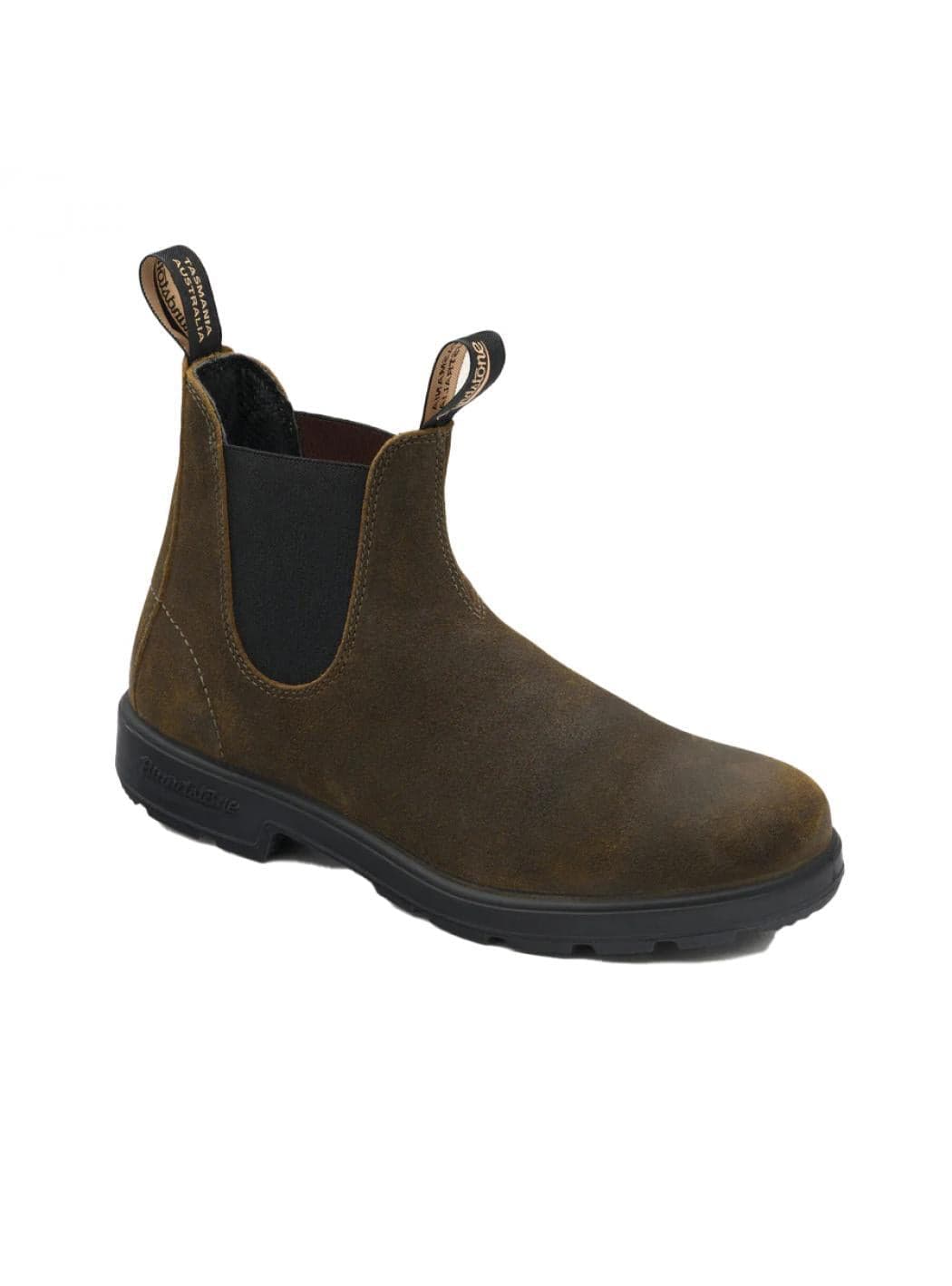 BLUNDSTONE Blundstone - Nabuk Verde Oliva Con Elastico Nero 1615 da uomo in Stivali Drestige - Casamassima, commercioVirtuoso.it