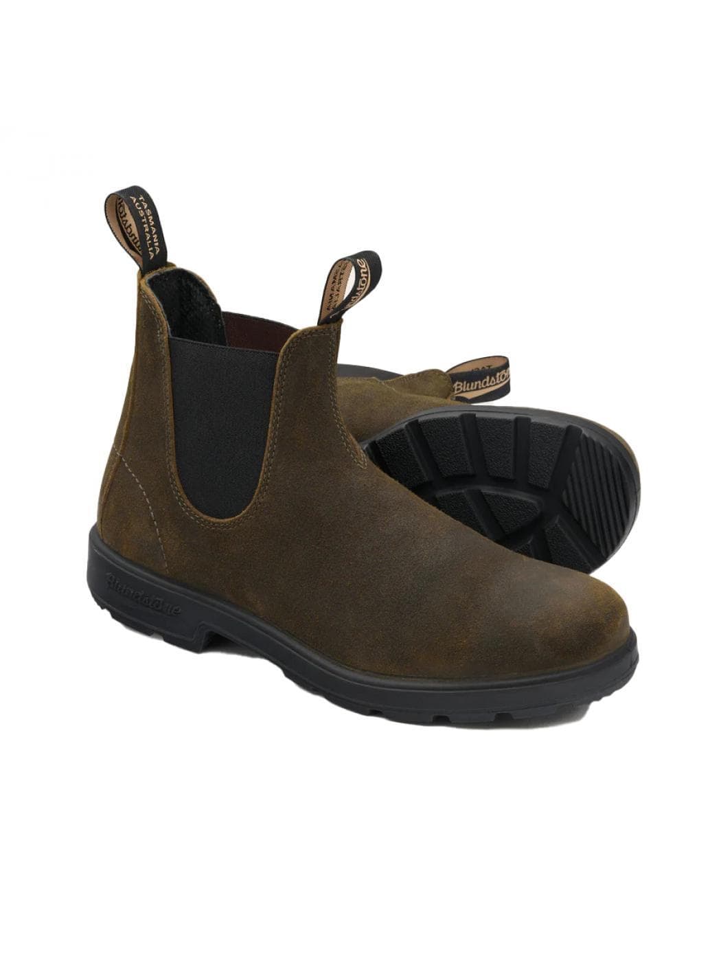 BLUNDSTONE Blundstone - Nabuk Verde Oliva Con Elastico Nero 1615 da uomo in Stivali Drestige - Casamassima, commercioVirtuoso.it