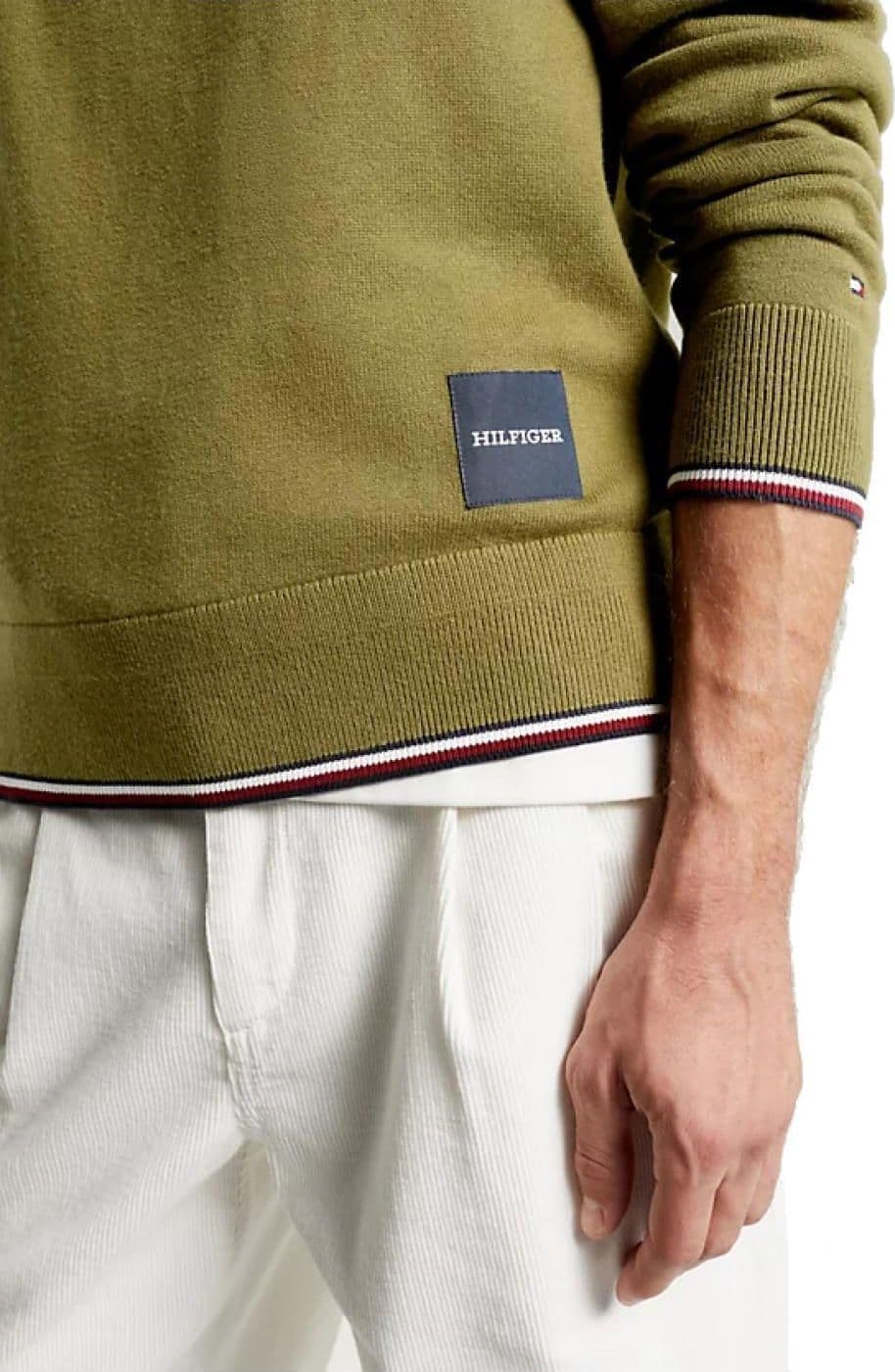 Tommy Hilfiger - Maglia Paricollo In Misto Cotone E Seta MW0MW32037 MS2 da uomo in T-shirt Drestige - Casamassima, commercioVirtuoso.it
