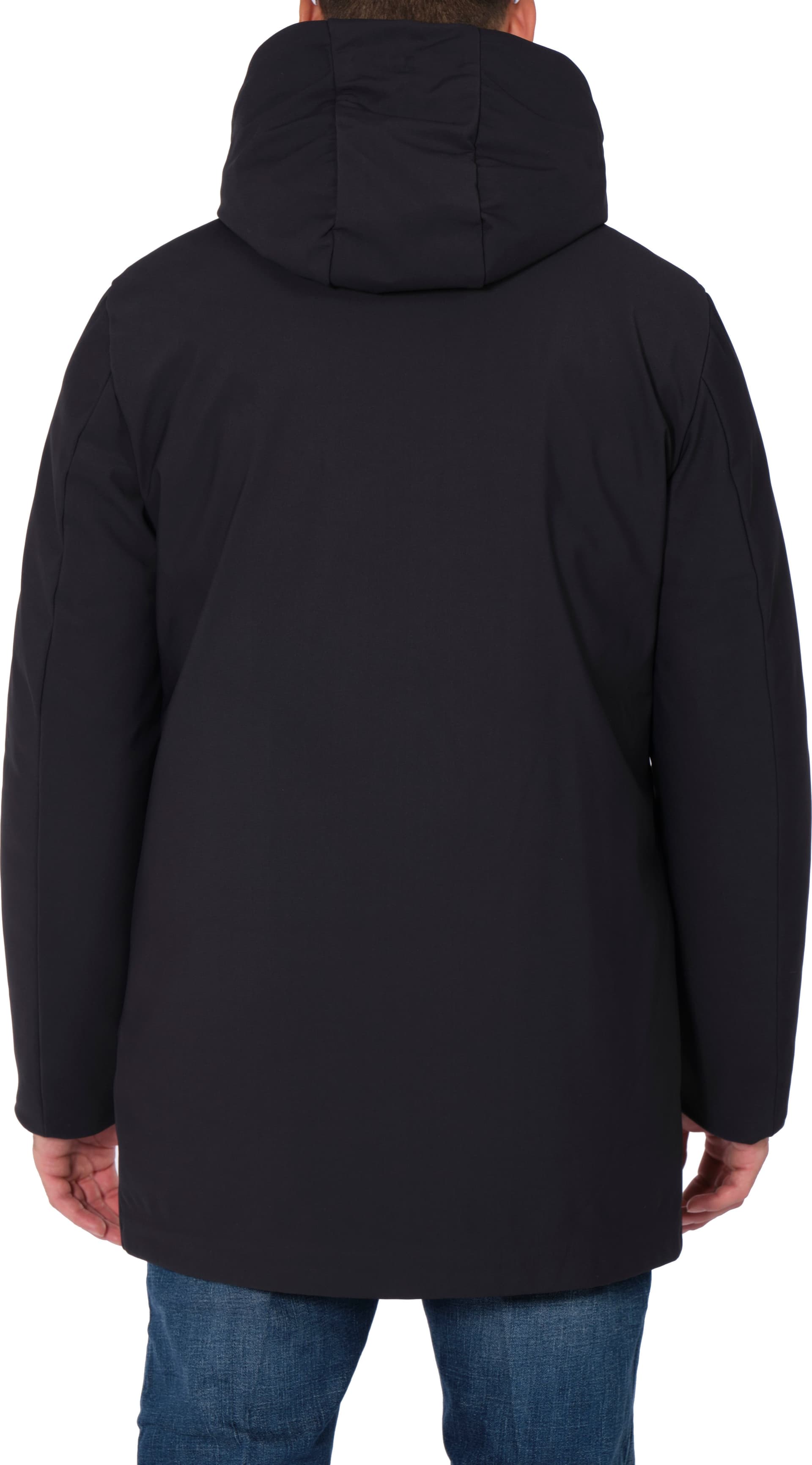 HESKIMO Heskimo - Lungo Con Capp. Softshell Bonded Bottoni In Metallo HE544015 BLU da uomo in Giacche Drestige - Casamassima, commercioVirtuoso.it