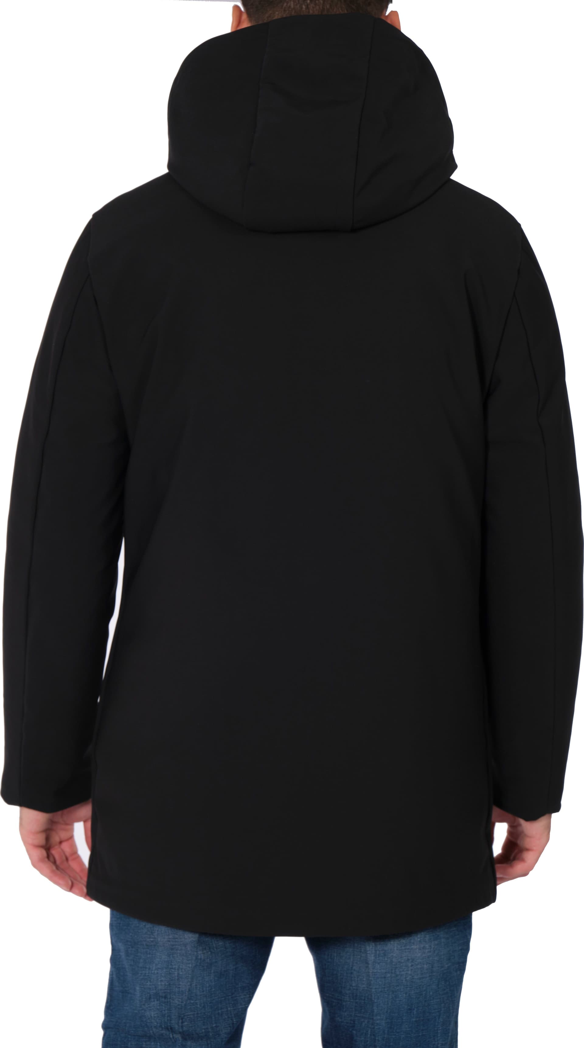 HESKIMO Heskimo - Lungo Con Capp. Softshell Bonded Bottoni In Metallo HE544015 NERO da uomo in Giacche Drestige - Casamassima, commercioVirtuoso.it