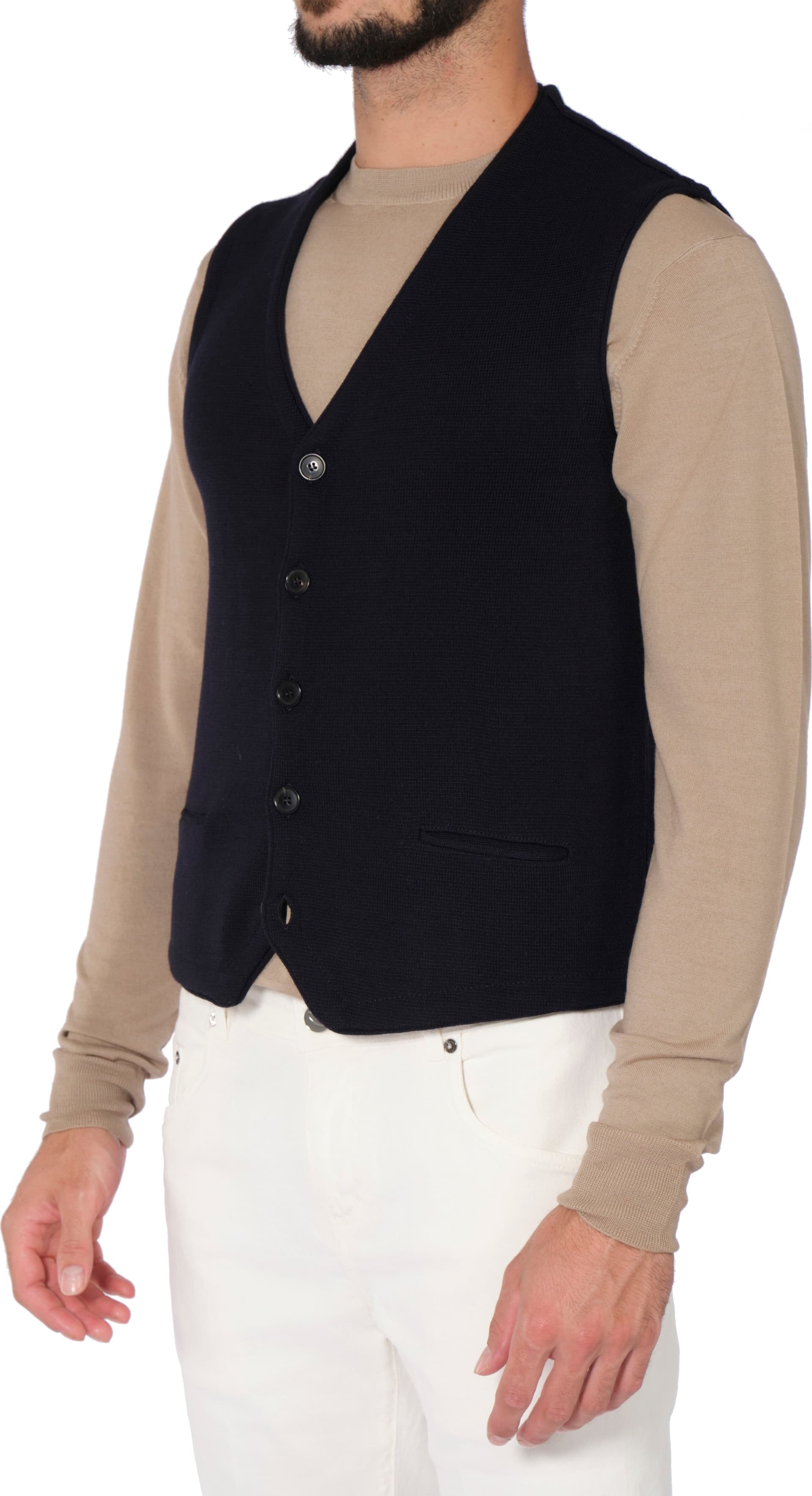 BORGO DEL FILO Borgo Del Filo - Gilet Smanicato Con Bottoni P.milano 543541A 918 CAMM da uomo in Giubbotti Drestige - Casamassima, commercioVirtuoso.it