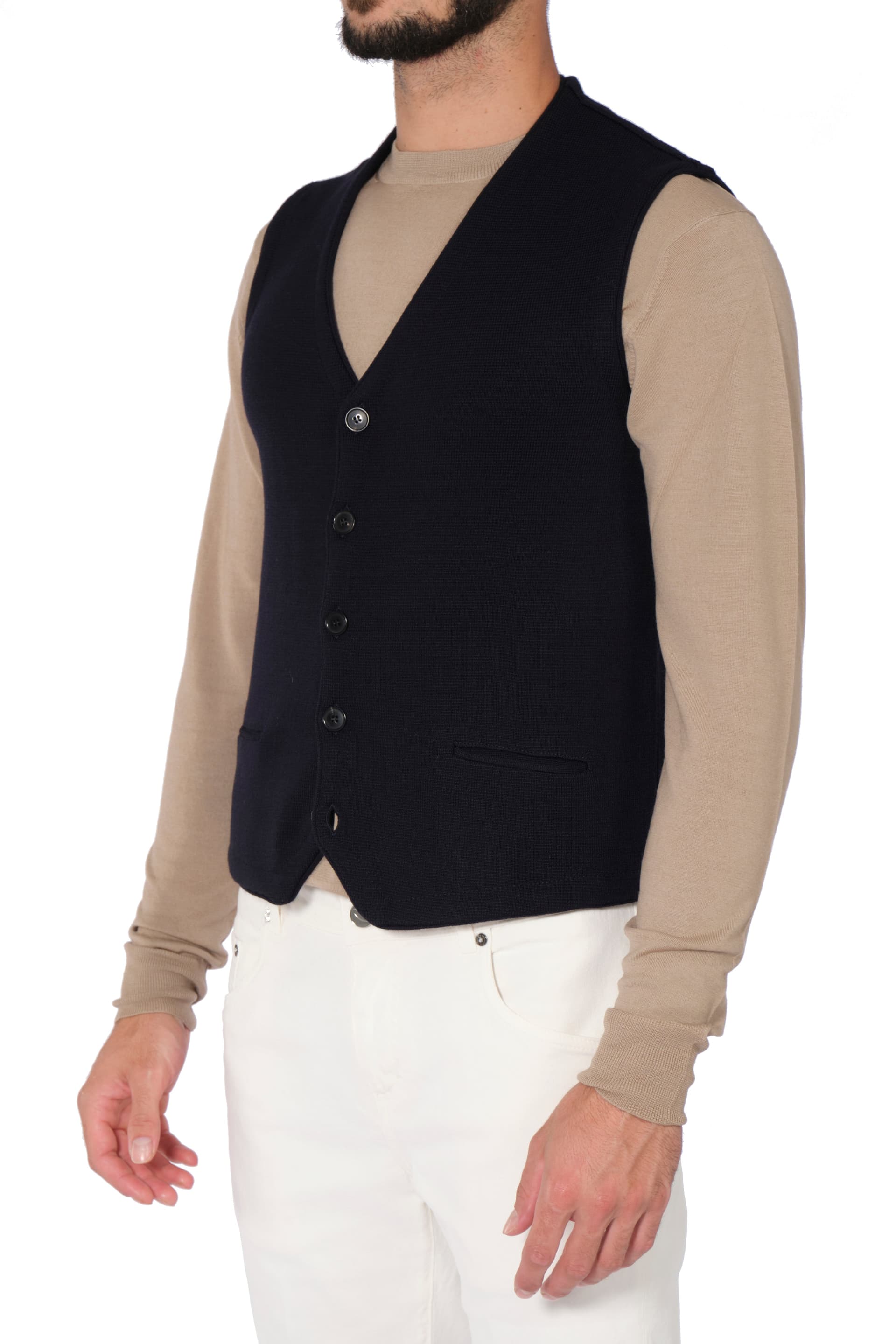 BORGO DEL FILO Borgo Del Filo - Gilet Smanicato Con Bottoni P.milano 543541A 918 CAMM da uomo in Giubbotti Drestige - Casamassima, commercioVirtuoso.it