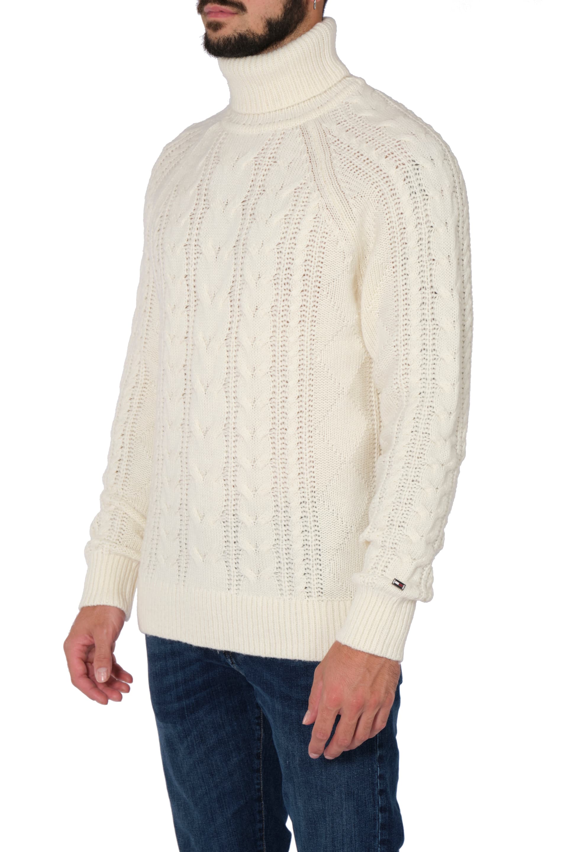 Tommy Hilfiger - Dolcevita Trecce Dc Cable Roll Neck MW0MW33081 YBL da uomo in Maglioni Drestige - Casamassima, commercioVirtuoso.it
