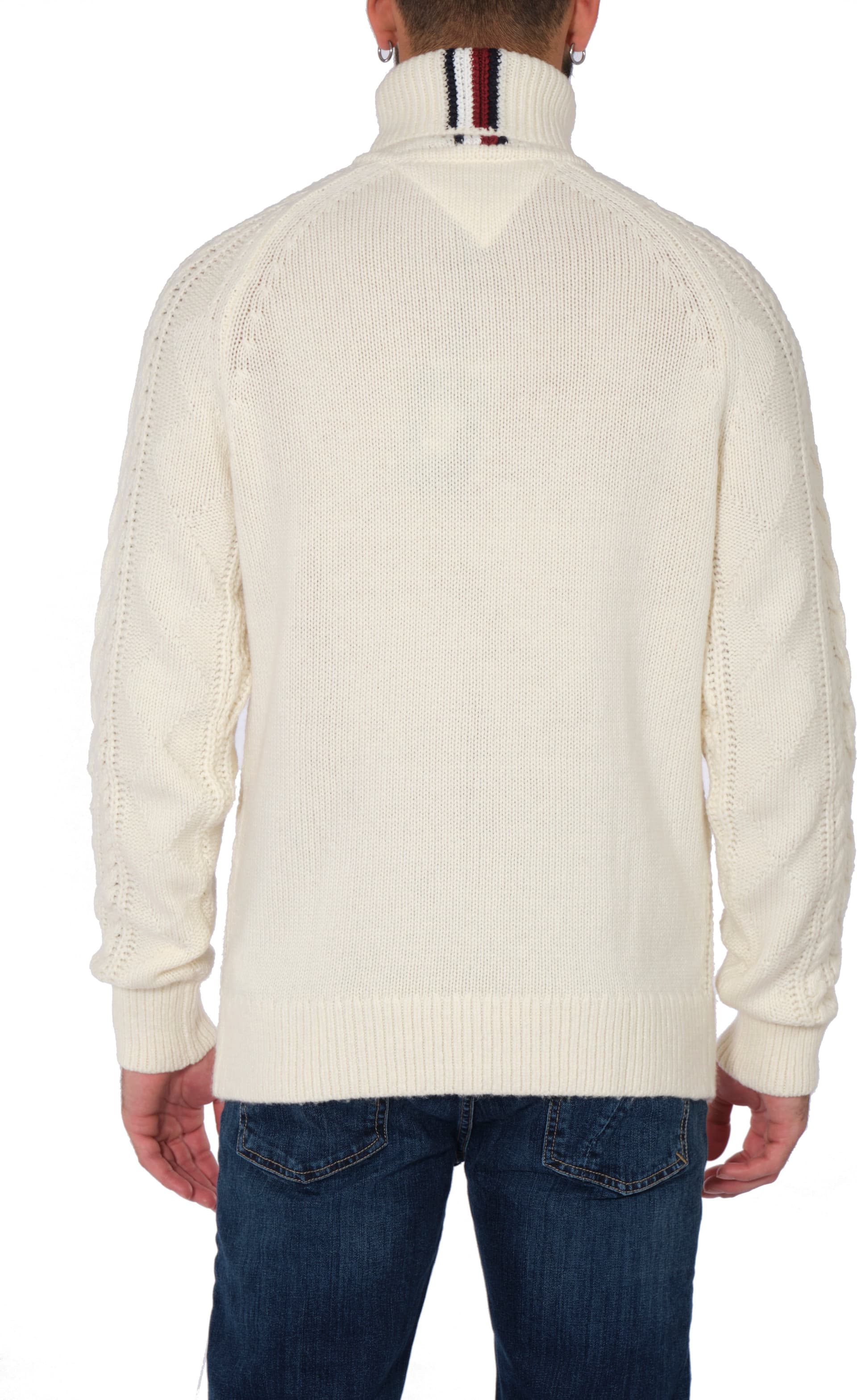 Tommy Hilfiger - Dolcevita Trecce Dc Cable Roll Neck MW0MW33081 YBL da uomo in Maglioni Drestige - Casamassima, commercioVirtuoso.it