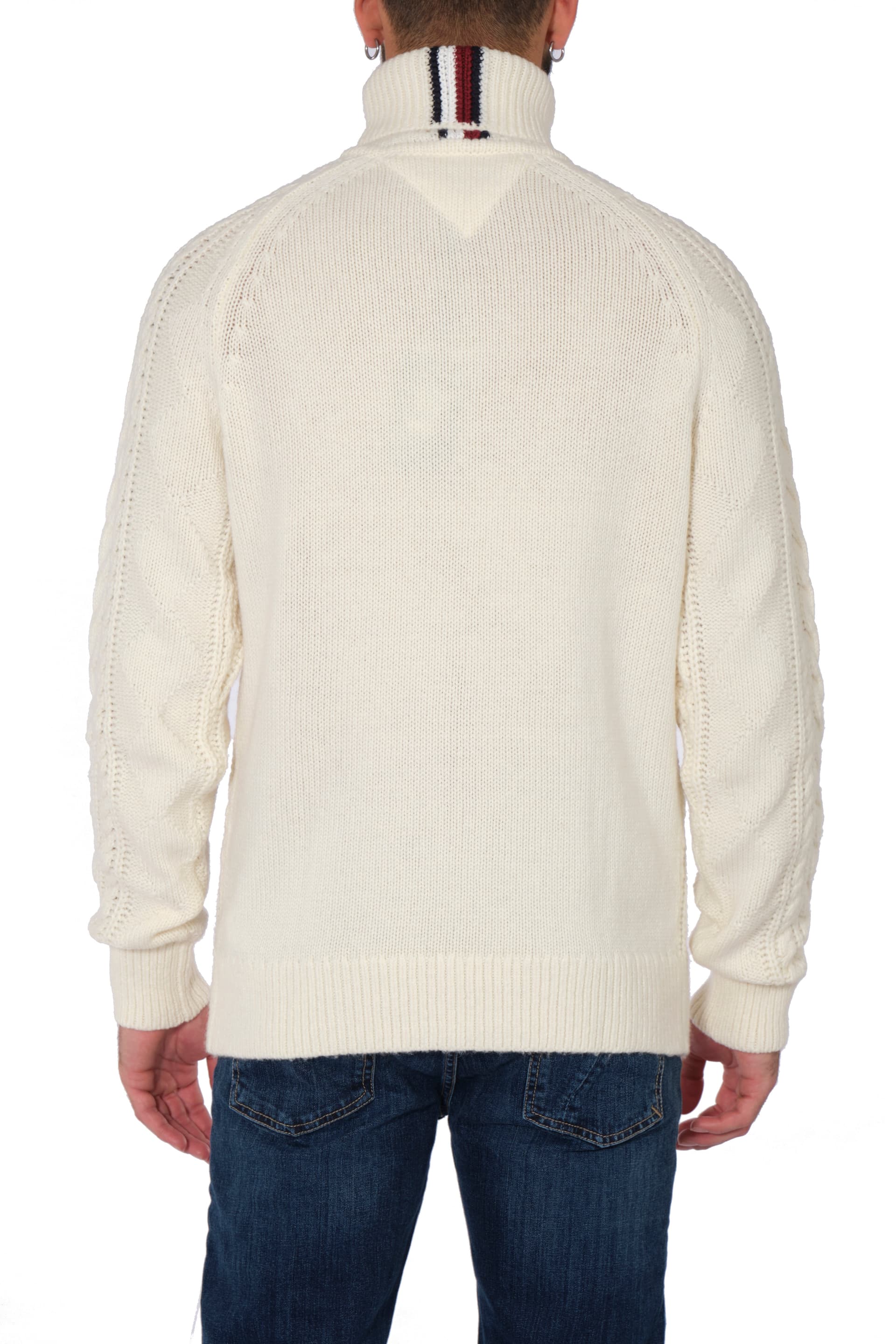Tommy Hilfiger - Dolcevita Trecce Dc Cable Roll Neck MW0MW33081 YBL da uomo in Maglioni Drestige - Casamassima, commercioVirtuoso.it
