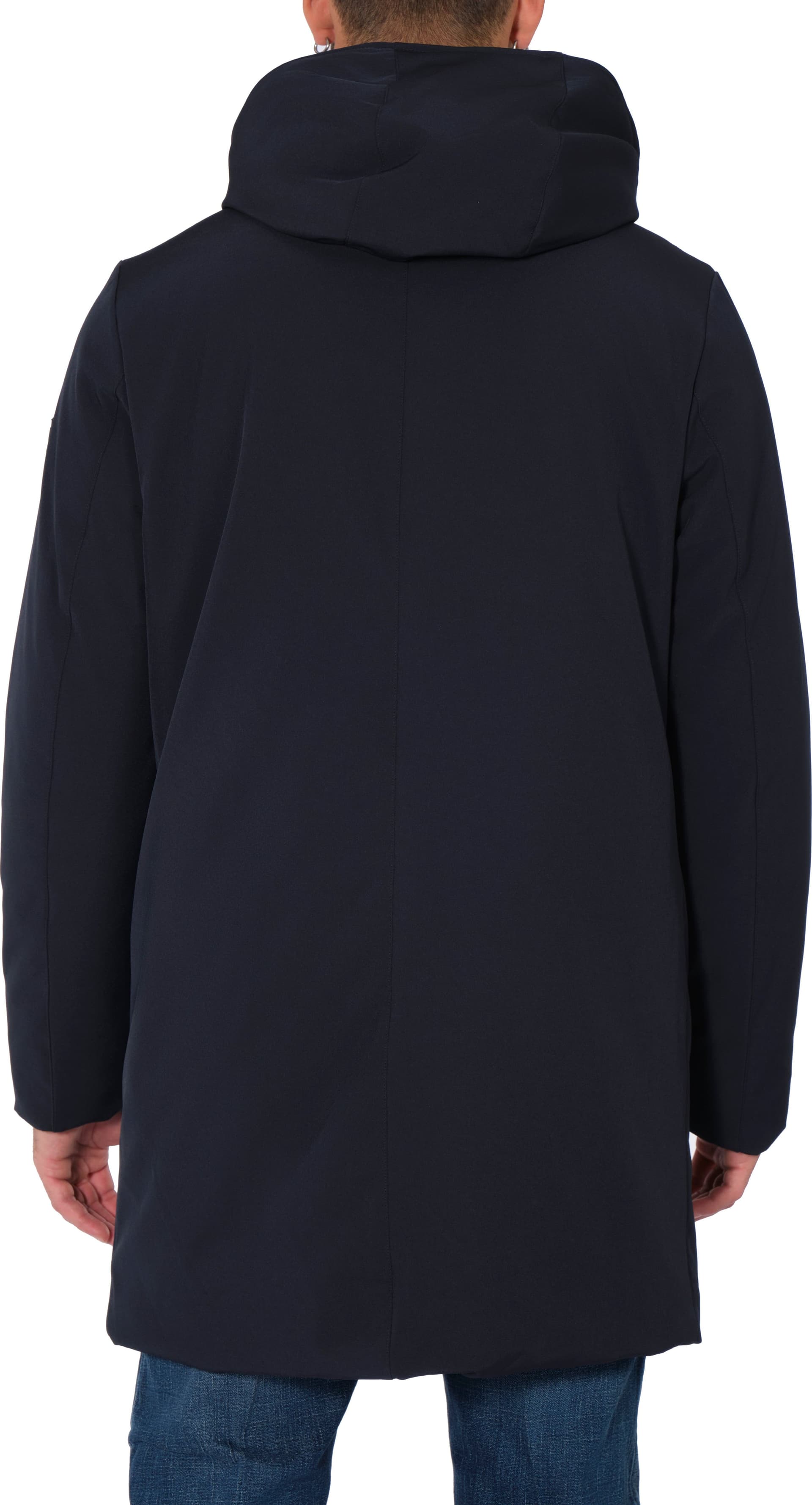 UP TO BE Up To Be - Parka Con Cappuccio+bottoni URANUS 807 BLU da uomo in Cappotti Drestige - Casamassima, commercioVirtuoso.it