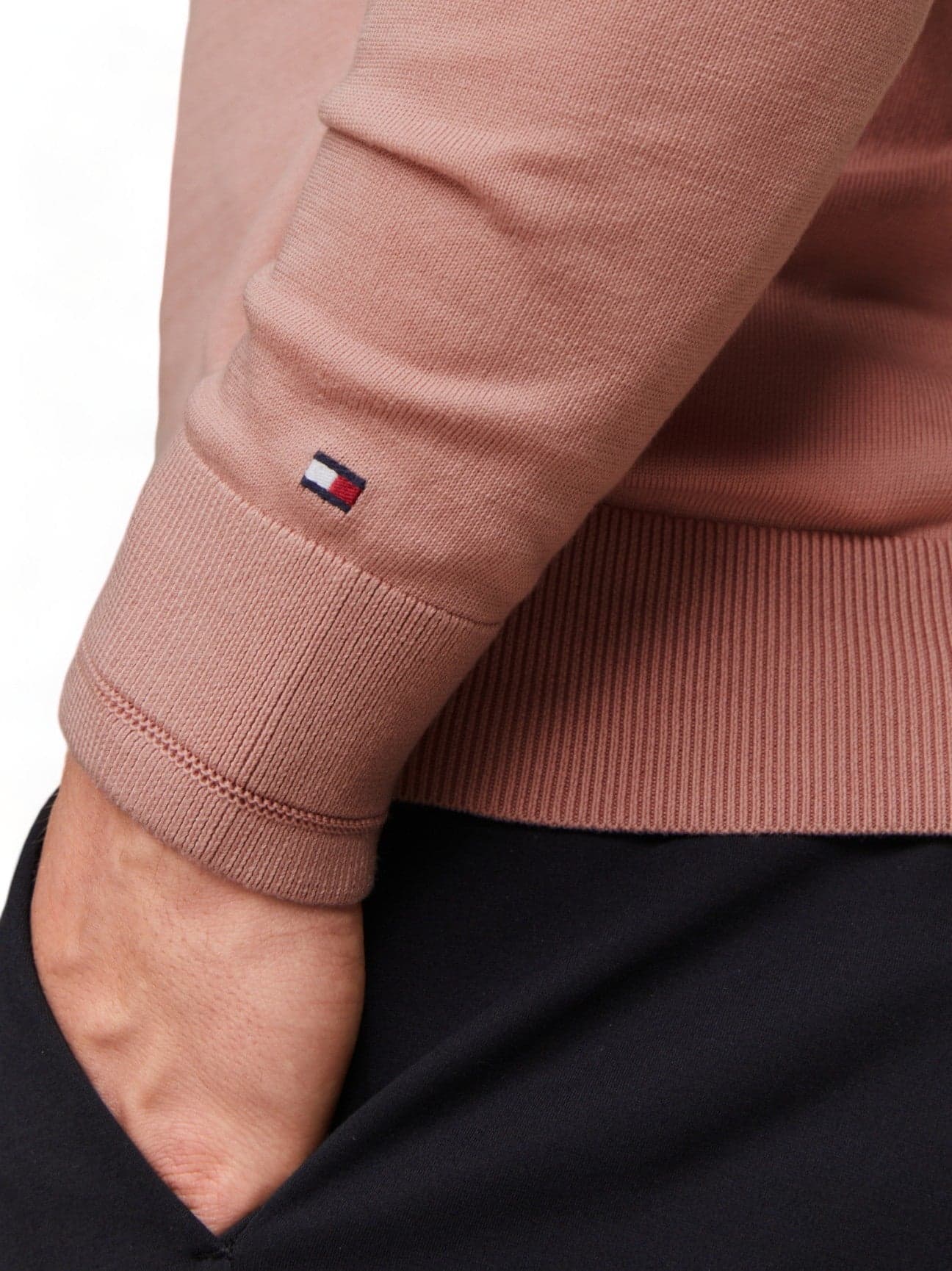 Tommy Hilfiger - Girocollo In Cotone E Lyocell Con Bandierina Ricamata Polso MW0MW33524 TQY ROSA da uomo in T-shirt Drestige - Casamassima, commercioVirtuoso.it
