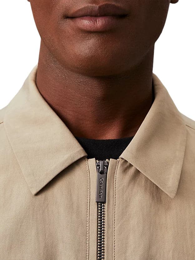 calvin klein Calvin Klein - Giacca Collo Camicia K10K112779 PKR BEI da uomo in Giacche Drestige - Casamassima, commercioVirtuoso.it