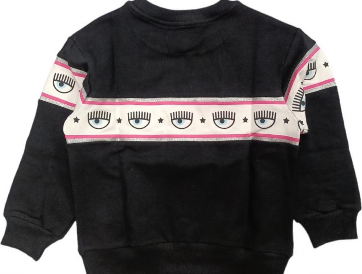 CHIARA FERRAGNI Chiara Ferragni - Felpa Nera Maxilogomania 0050 510608 0250 da bambino in Felpe senza cappuccio Drestige - Casamassima, commercioVirtuoso.it