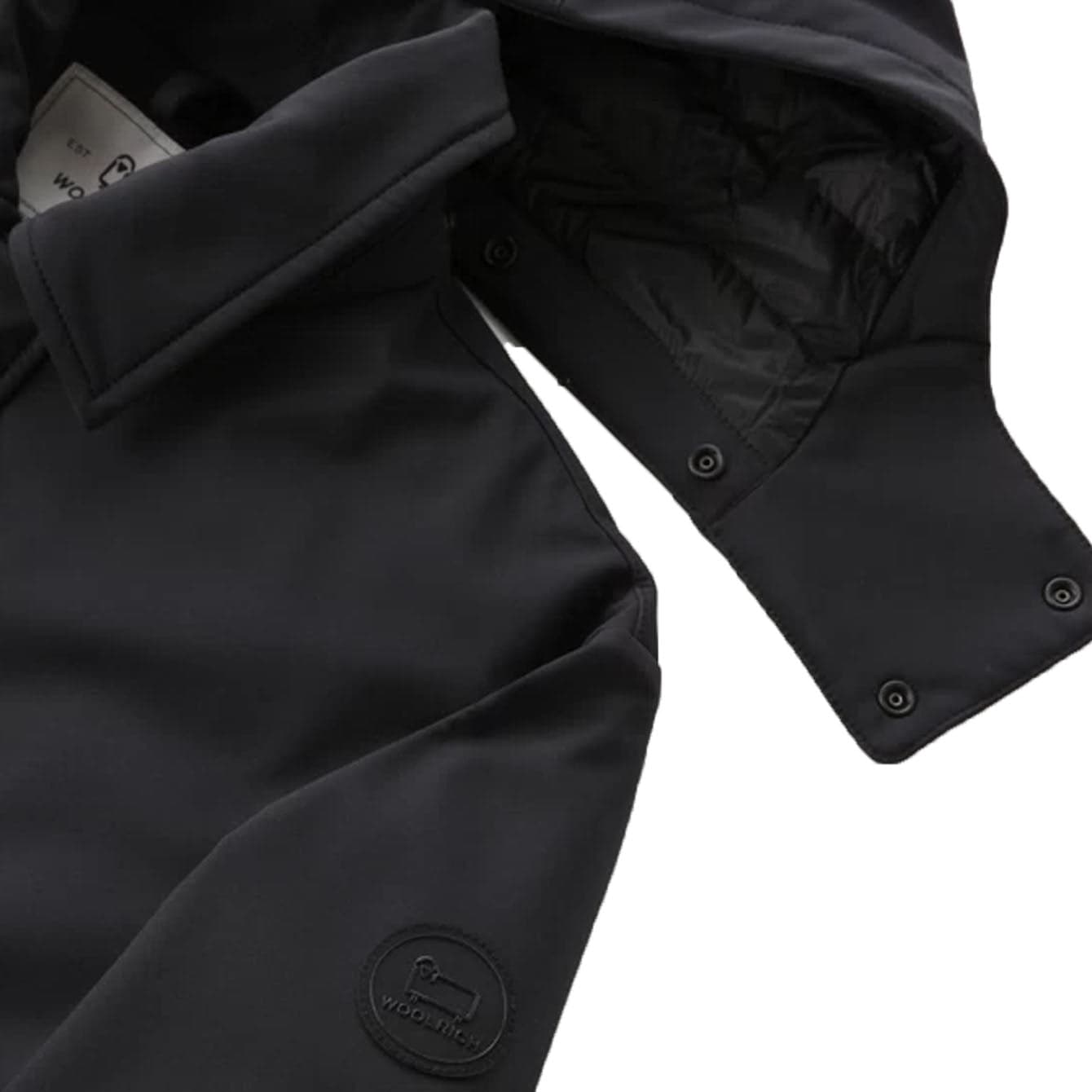Woolrich - Ut2735 Barrow Mac Soft Coat 100 Nero WOOU0501MR da uomo in Giacche Drestige - Casamassima, commercioVirtuoso.it