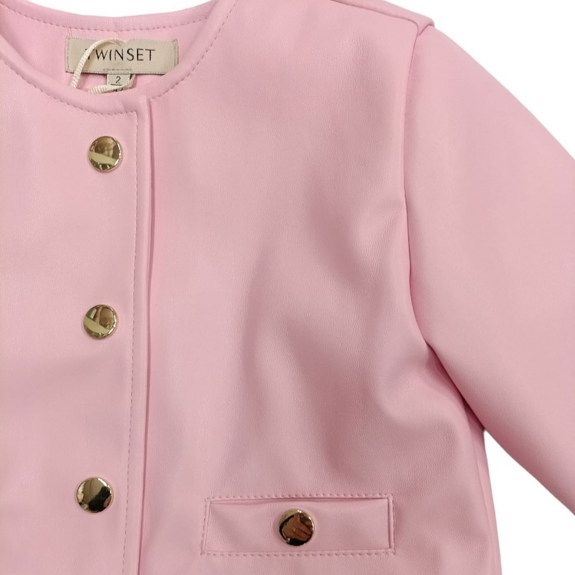 TWINSET Twinset - Giacca Rosa 10375 Ecopelle 231GJ2Q20 da bambino in Giacche Drestige - Casamassima, commercioVirtuoso.it