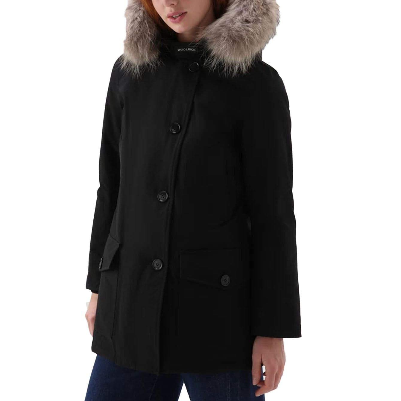 Woolrich - Ut0001 Arctic Detachable Fur Parka Blk WWOU0540FR da donna in Cappotti Drestige - Casamassima, commercioVirtuoso.it