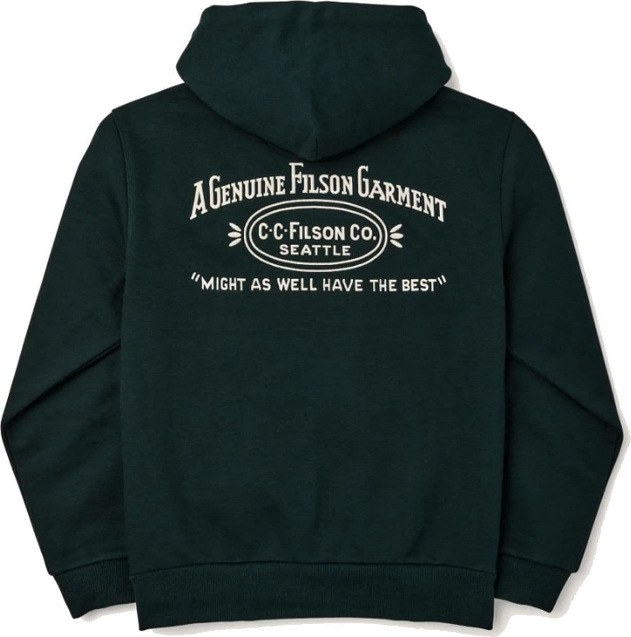 FILSON Filson - Prospector Embroidered Hoodie 320 Fir Oval FMFEL0005 K0049 da uomo in Felpe con cappuccio Drestige - Casamassima, commercioVirtuoso.it