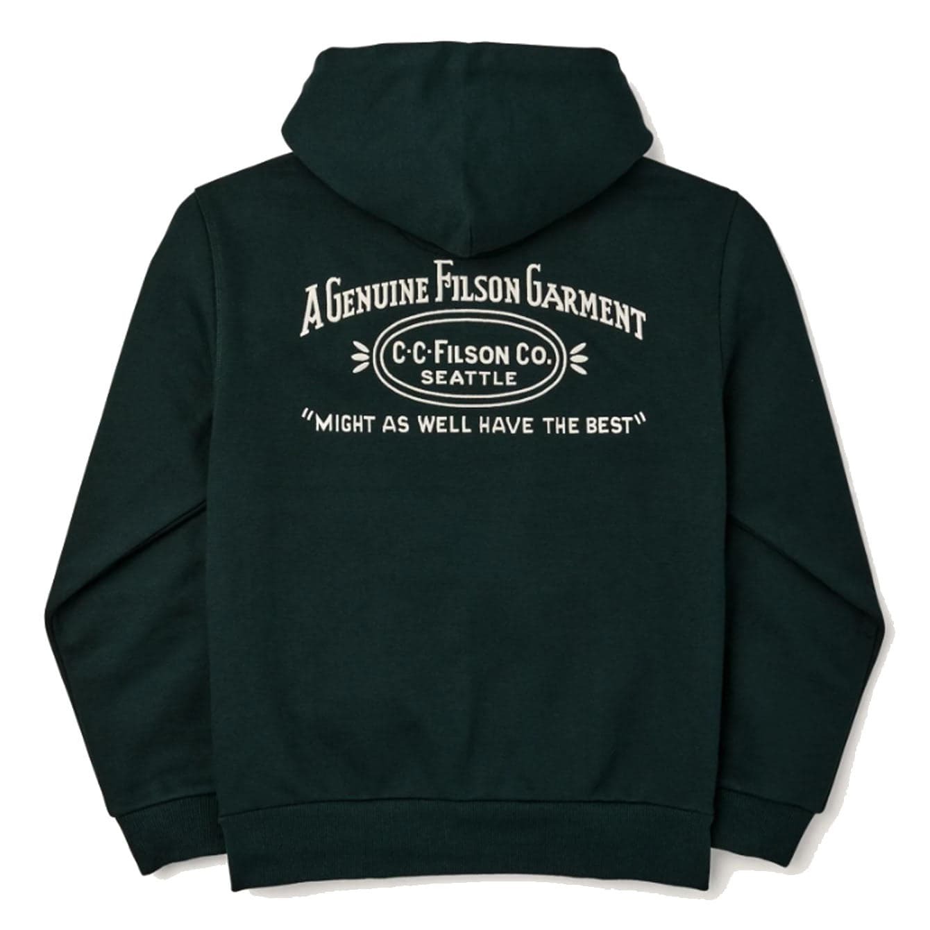 FILSON Filson - Prospector Embroidered Hoodie 320 Fir Oval FMFEL0005 K0049 da uomo in Felpe con cappuccio Drestige - Casamassima, commercioVirtuoso.it