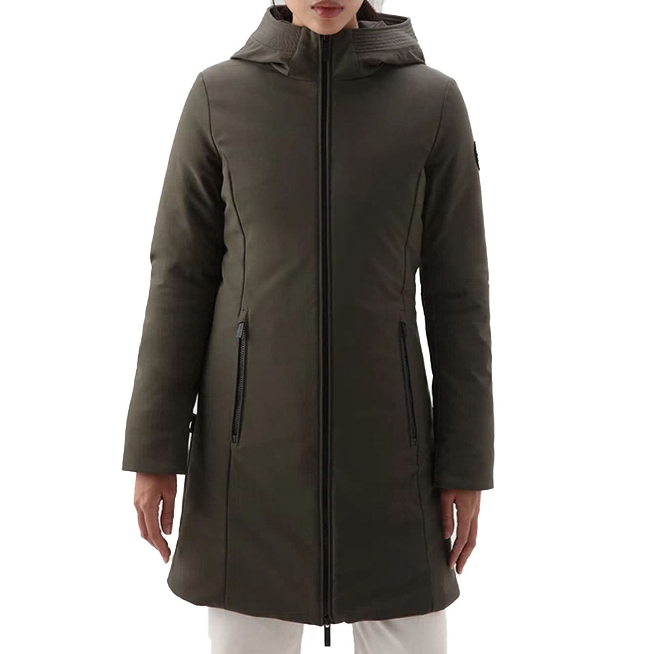Woolrich - Ut2735 Firth Parka 614 Dark Green WWOU0480FR da donna in Cappotti Drestige - Casamassima, commercioVirtuoso.it