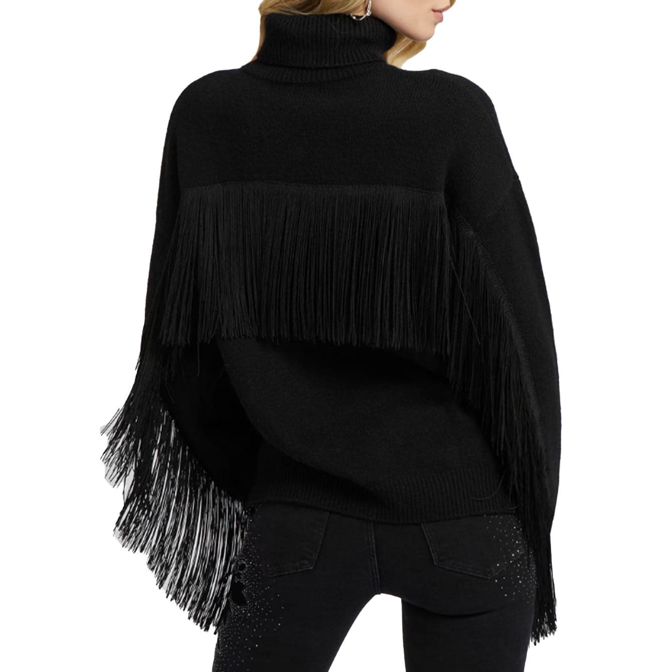 GUESS Guess - Leonie Roll Neck Ls Sweater Jblk Jet Black A996 W2BR32 Z2WX0 da donna in Maglioni Drestige - Casamassima, commercioVirtuoso.it
