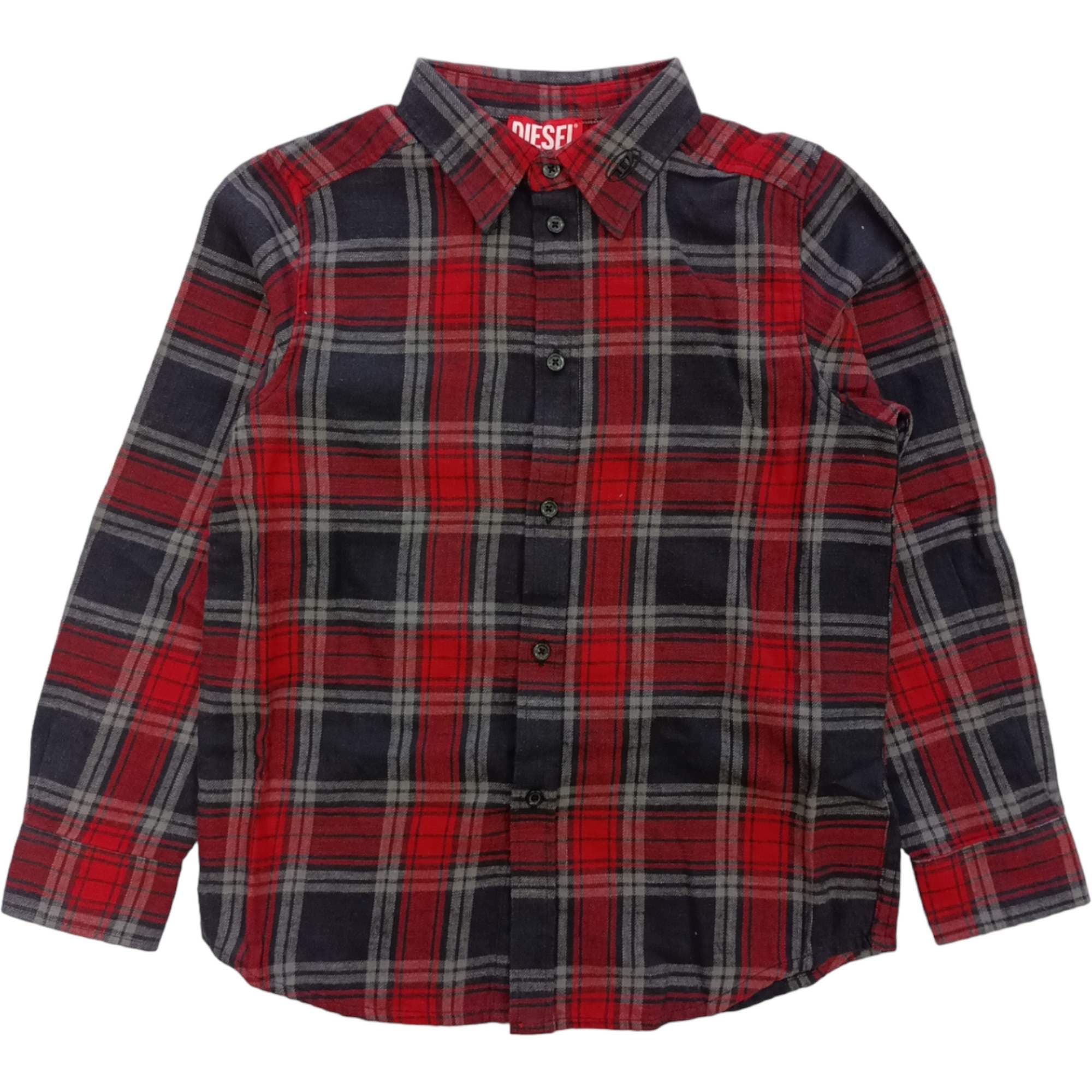 DIESEL Diesel - Camicia Quadri K407 Rosso/nero - Cumbe Camicia J01363 KXBGH