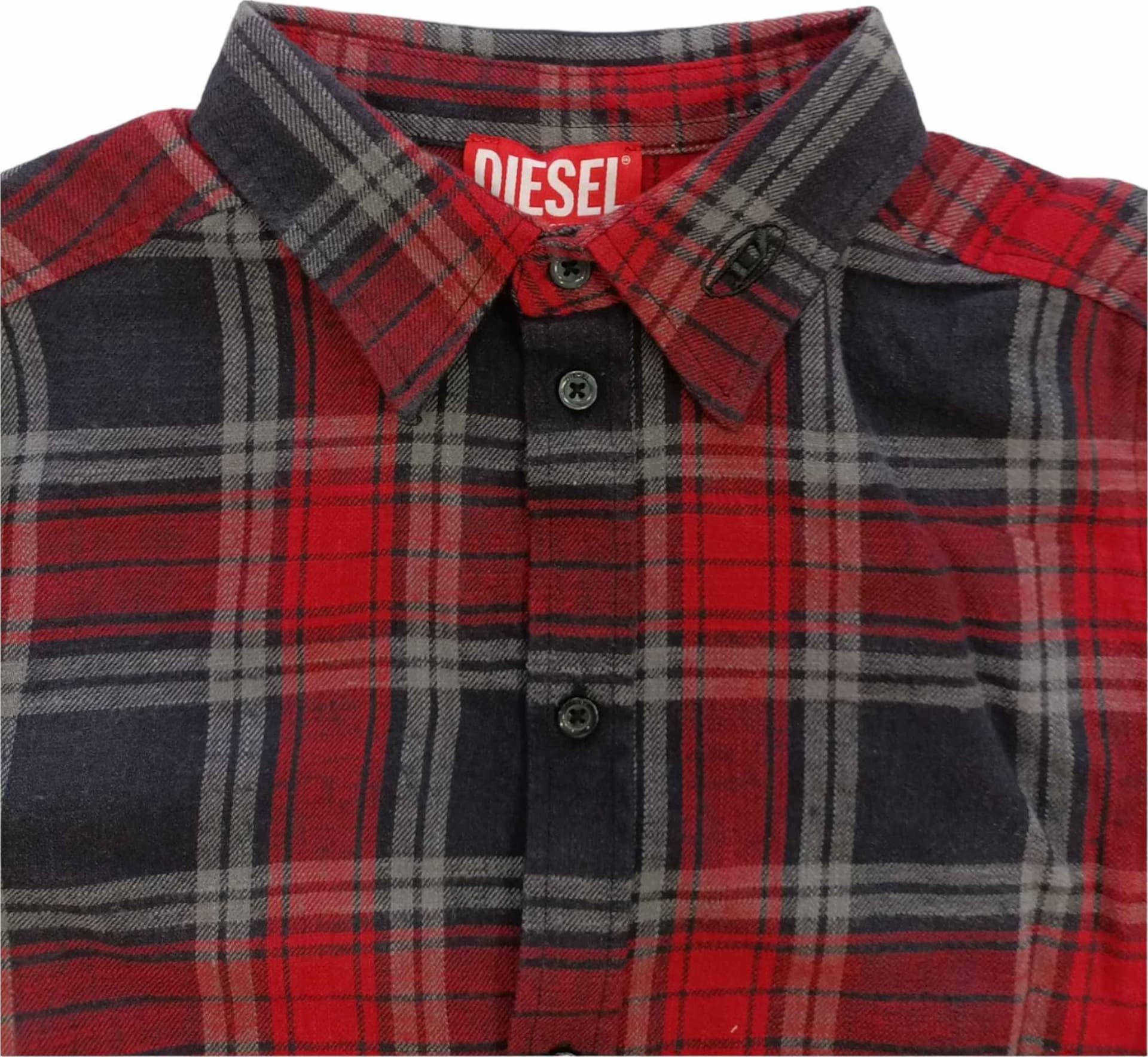 DIESEL Diesel - Camicia Quadri K407 Rosso/nero - Cumbe Camicia J01363 KXBGH da bambino in Camicie casual Drestige - Casamassima, commercioVirtuoso.it